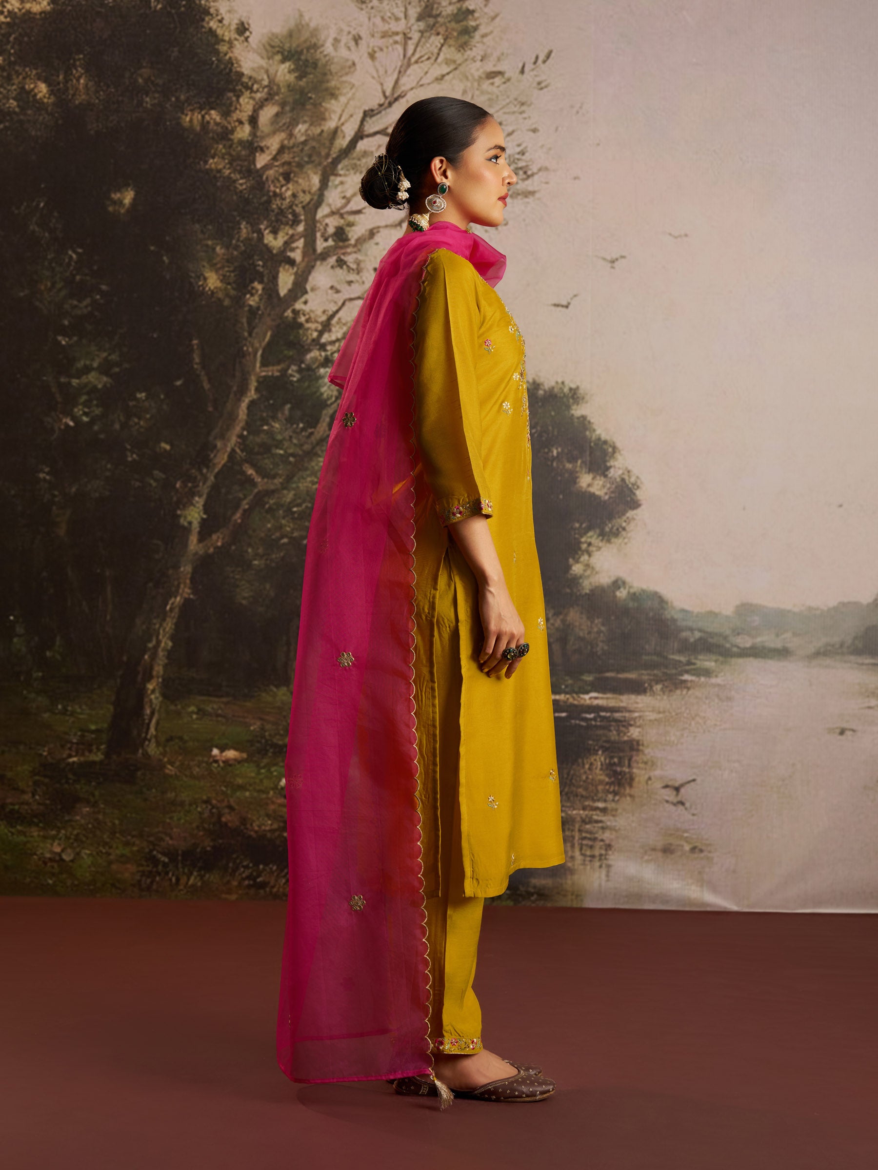 Emberly Silk Embroidery Kurta Set