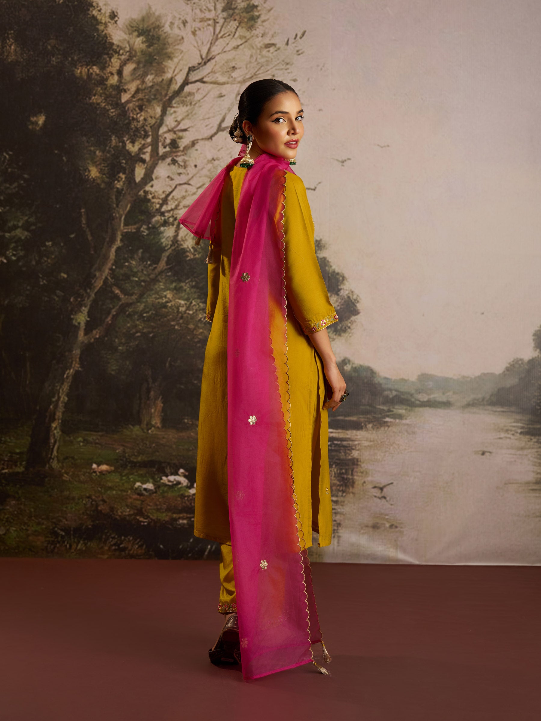 Emberly Silk Embroidery Kurta Set