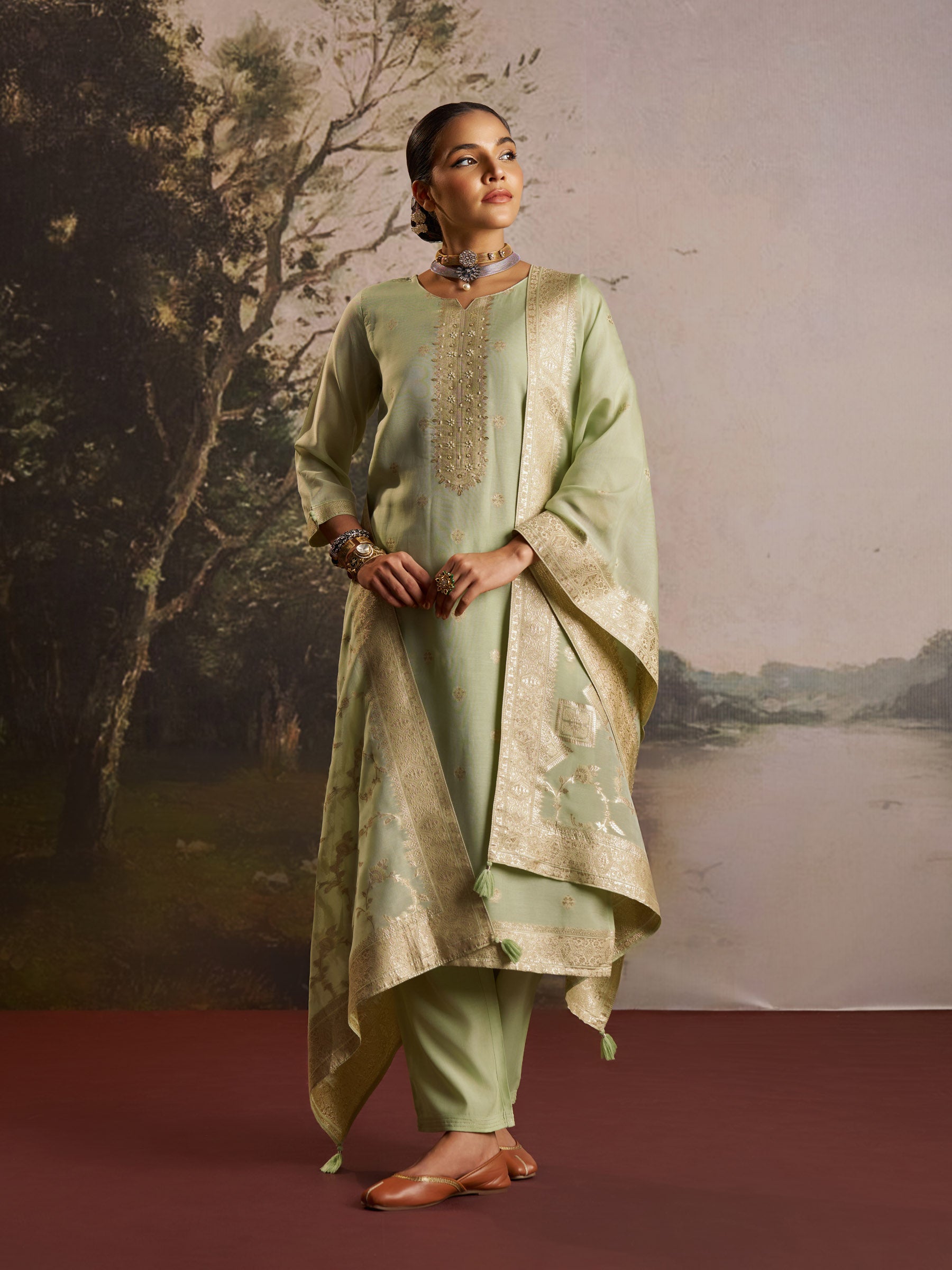 Serenite Chanderi Kurta Set