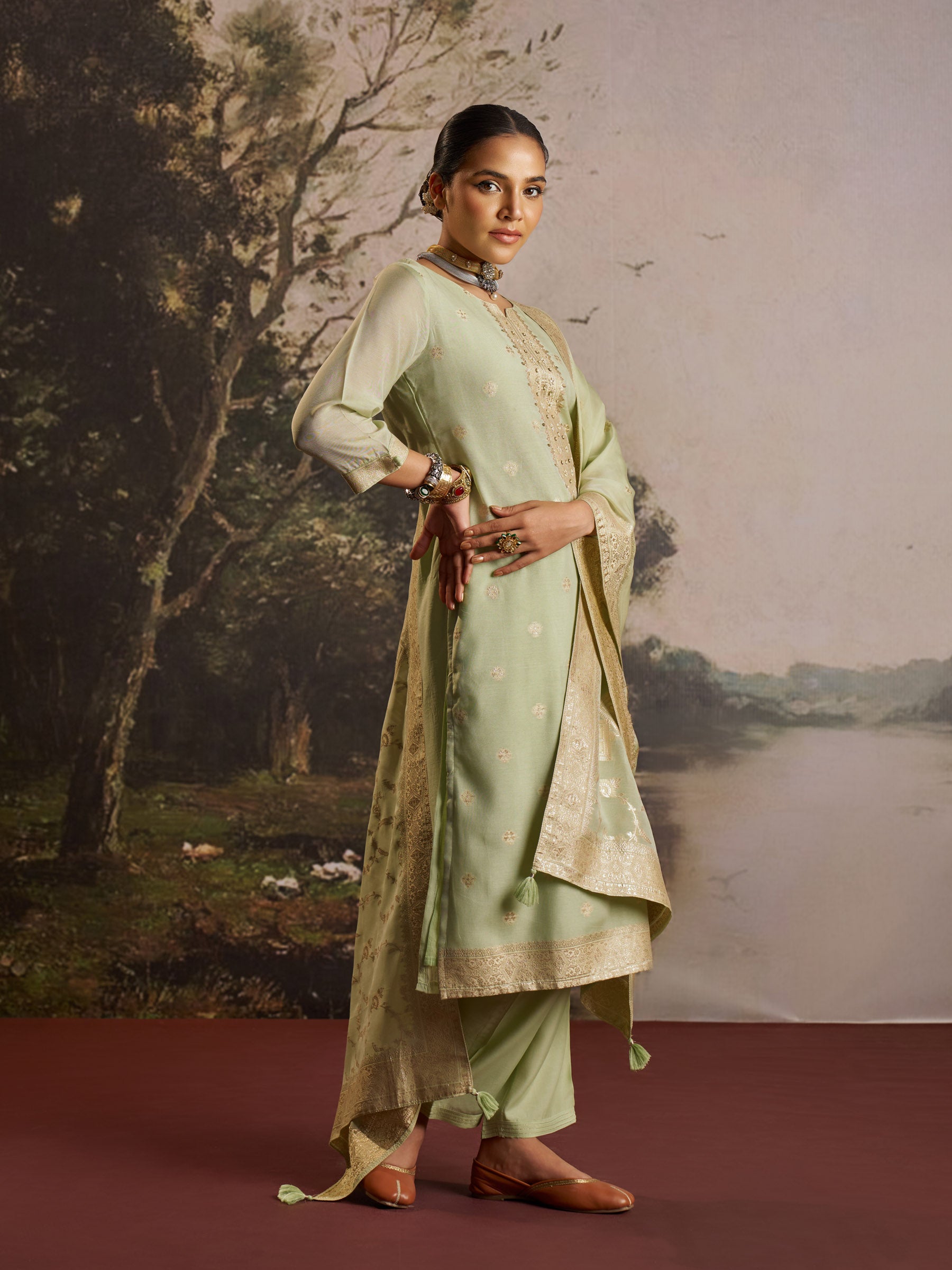 Serenite Chanderi Kurta Set