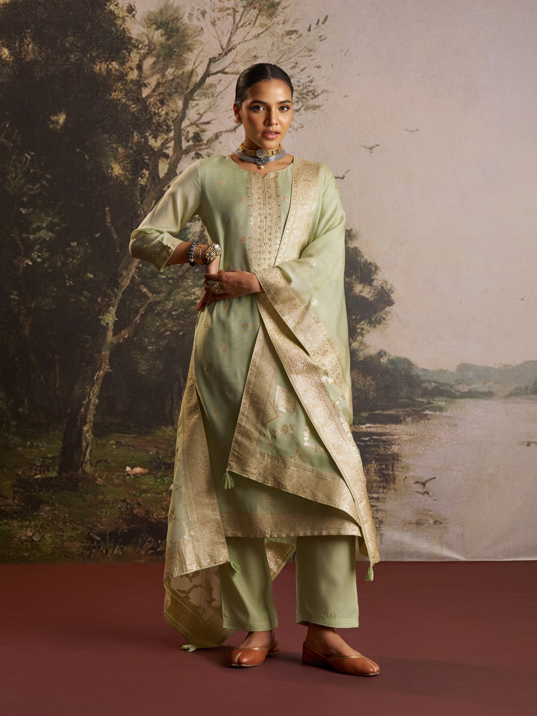 Serenite Chanderi Kurta Set
