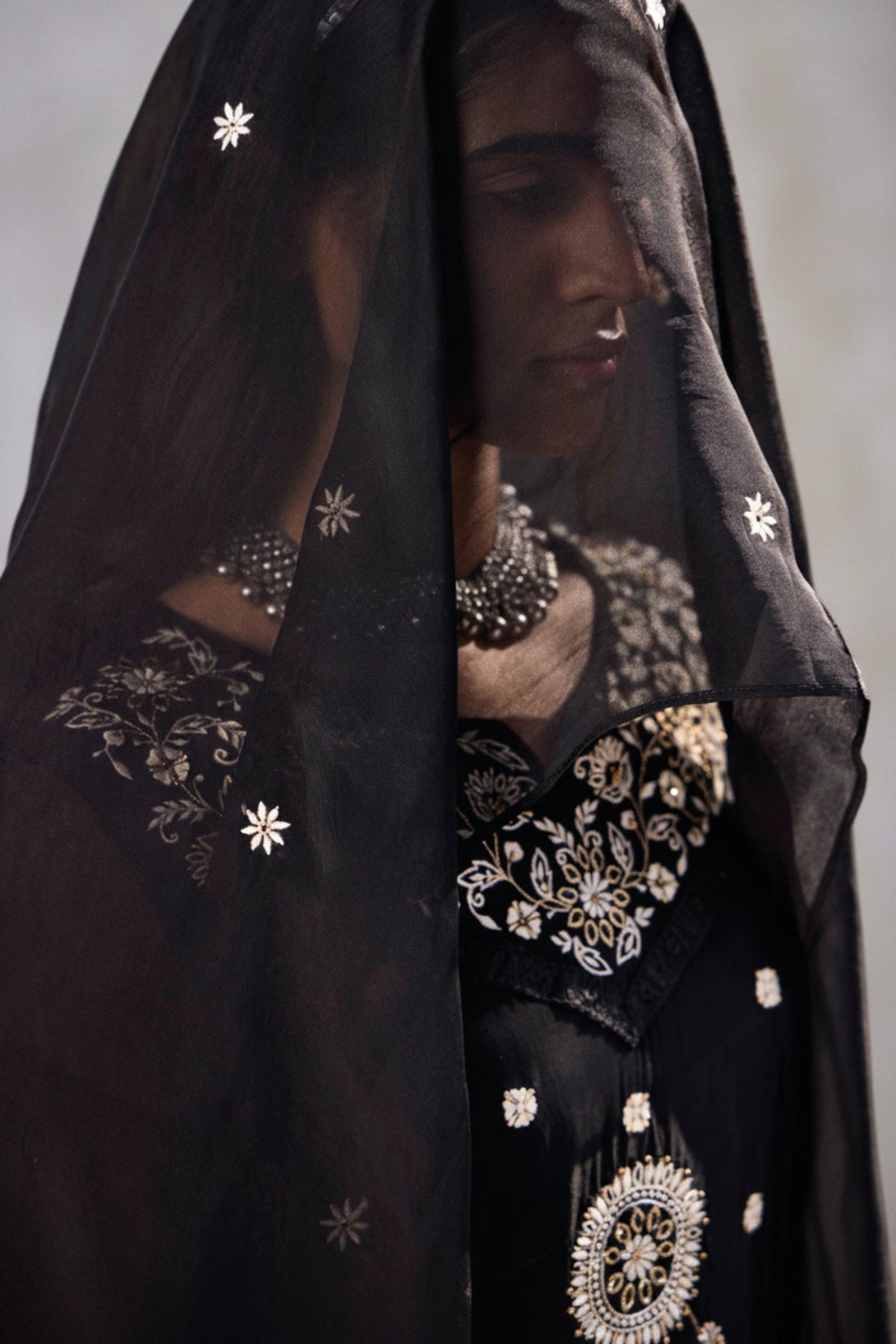 Delphine Embroidered Organza Kurta Set