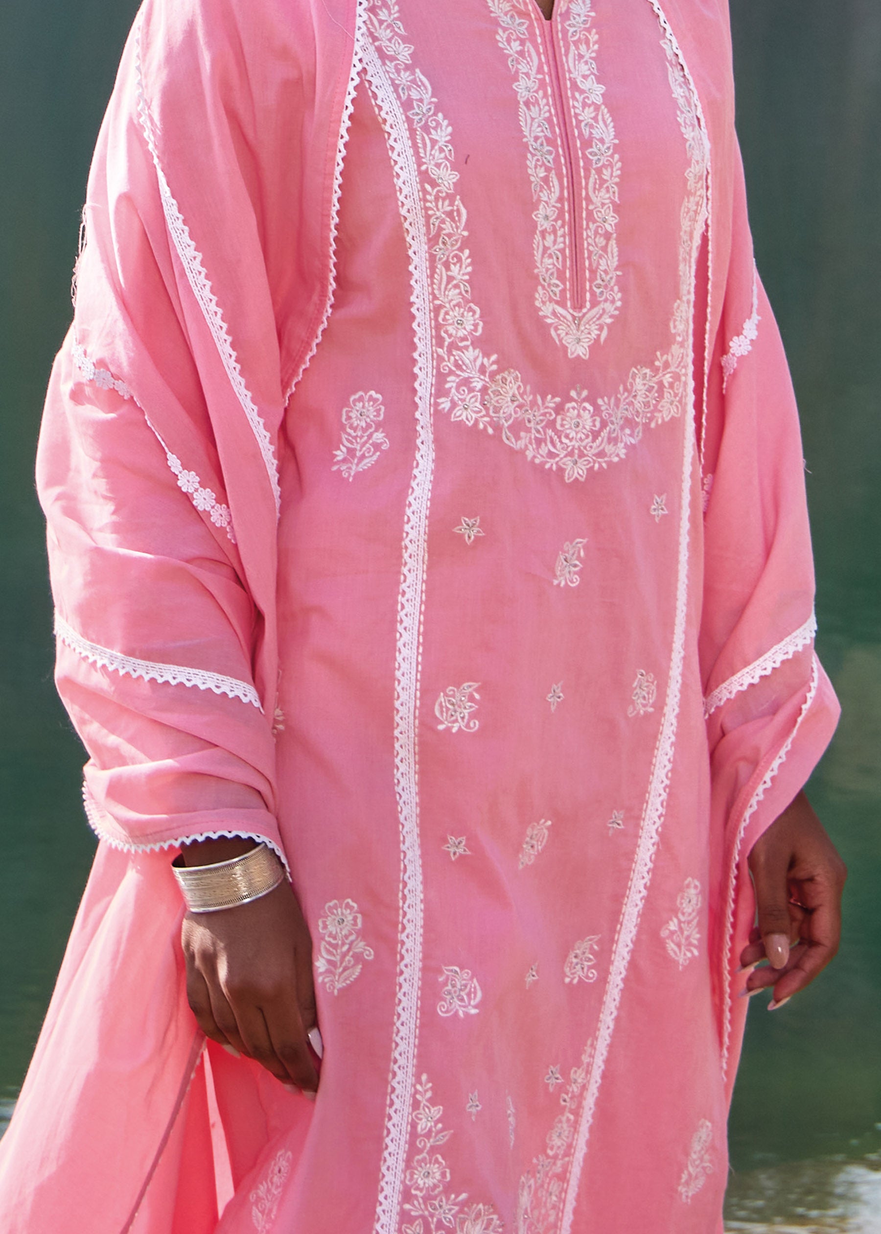 Vaila Luxe Chikankari Cotton Kurta Set
