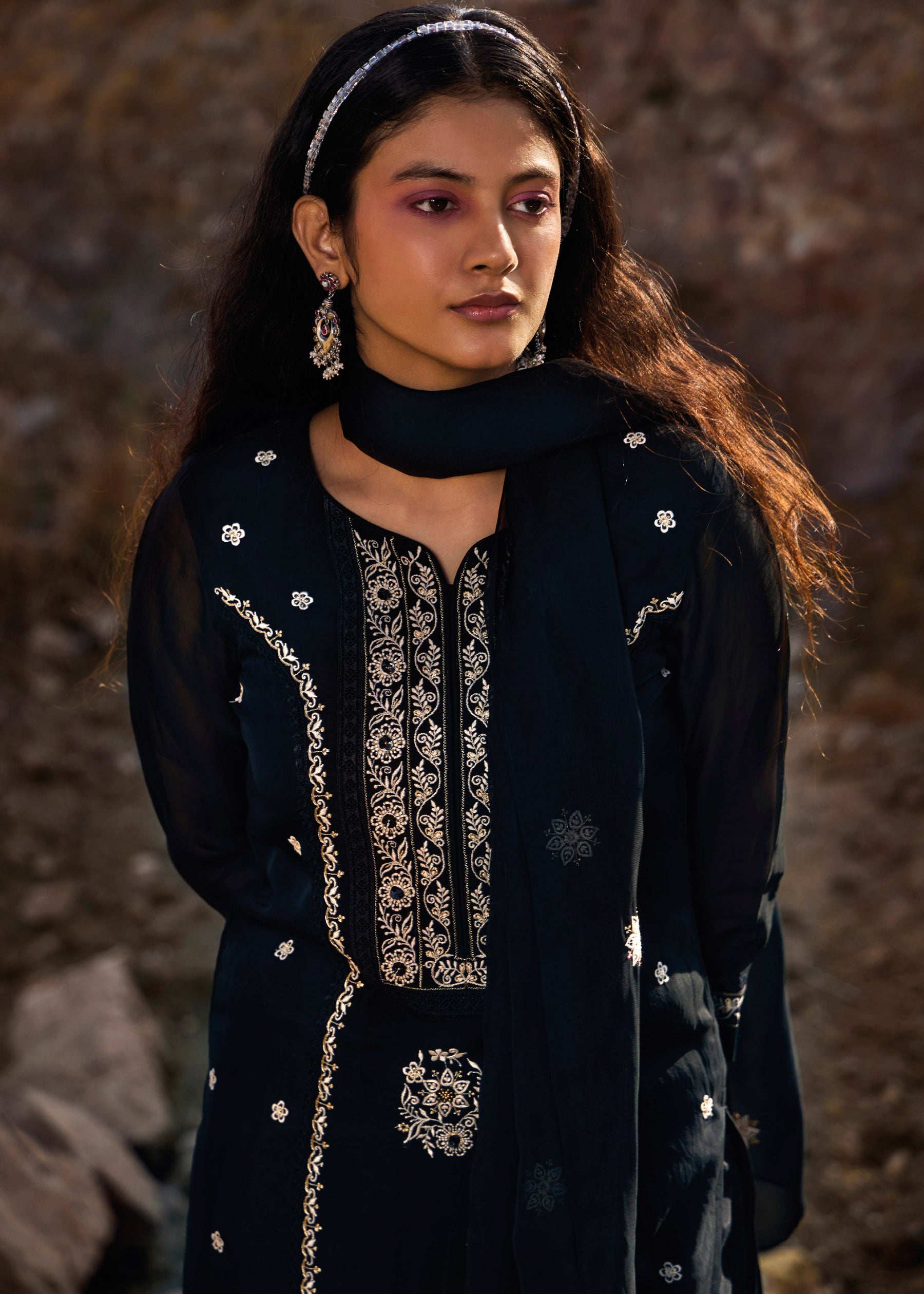 Elaria Embroidered Organza Kurta Set