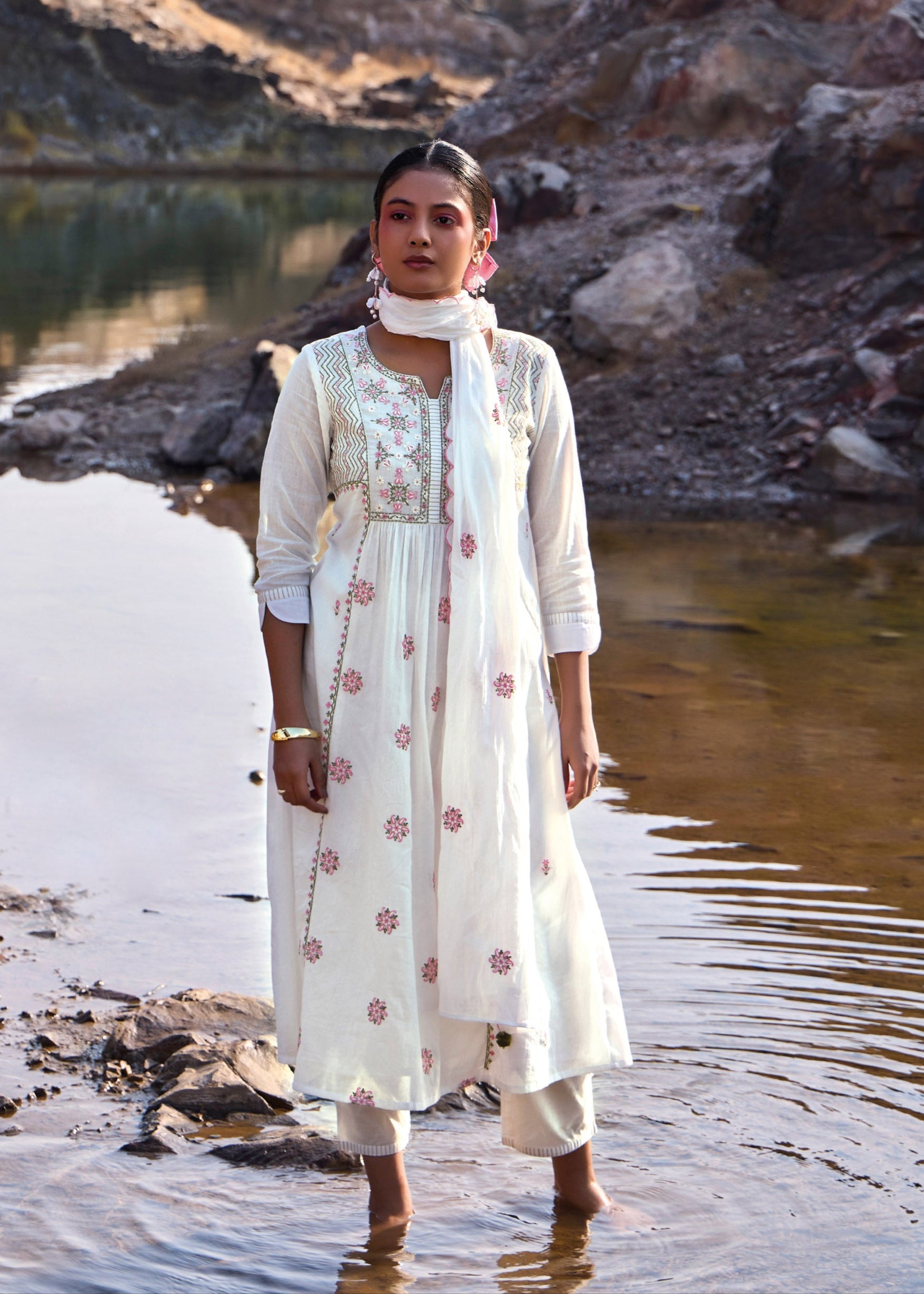 Marbella Cotton Crush Kurta Set