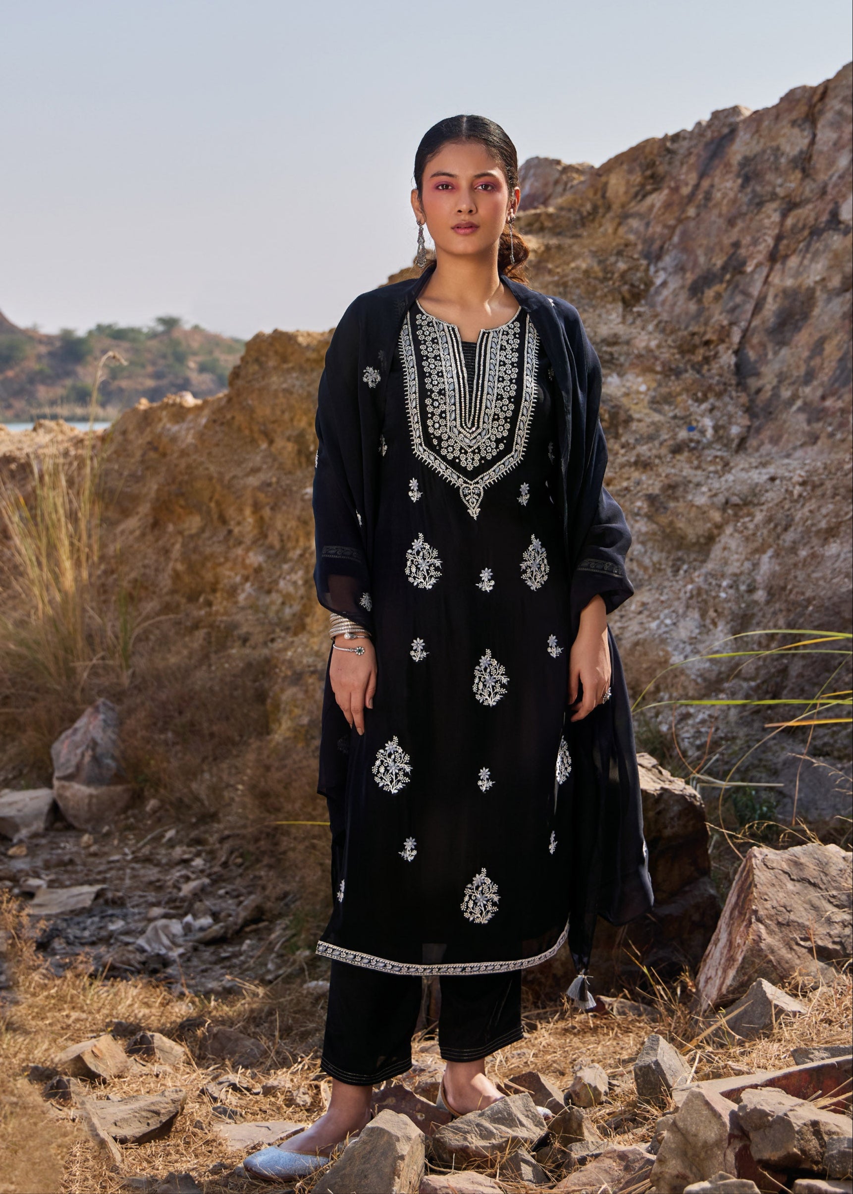 Oriana Pure Organza Kurta Set