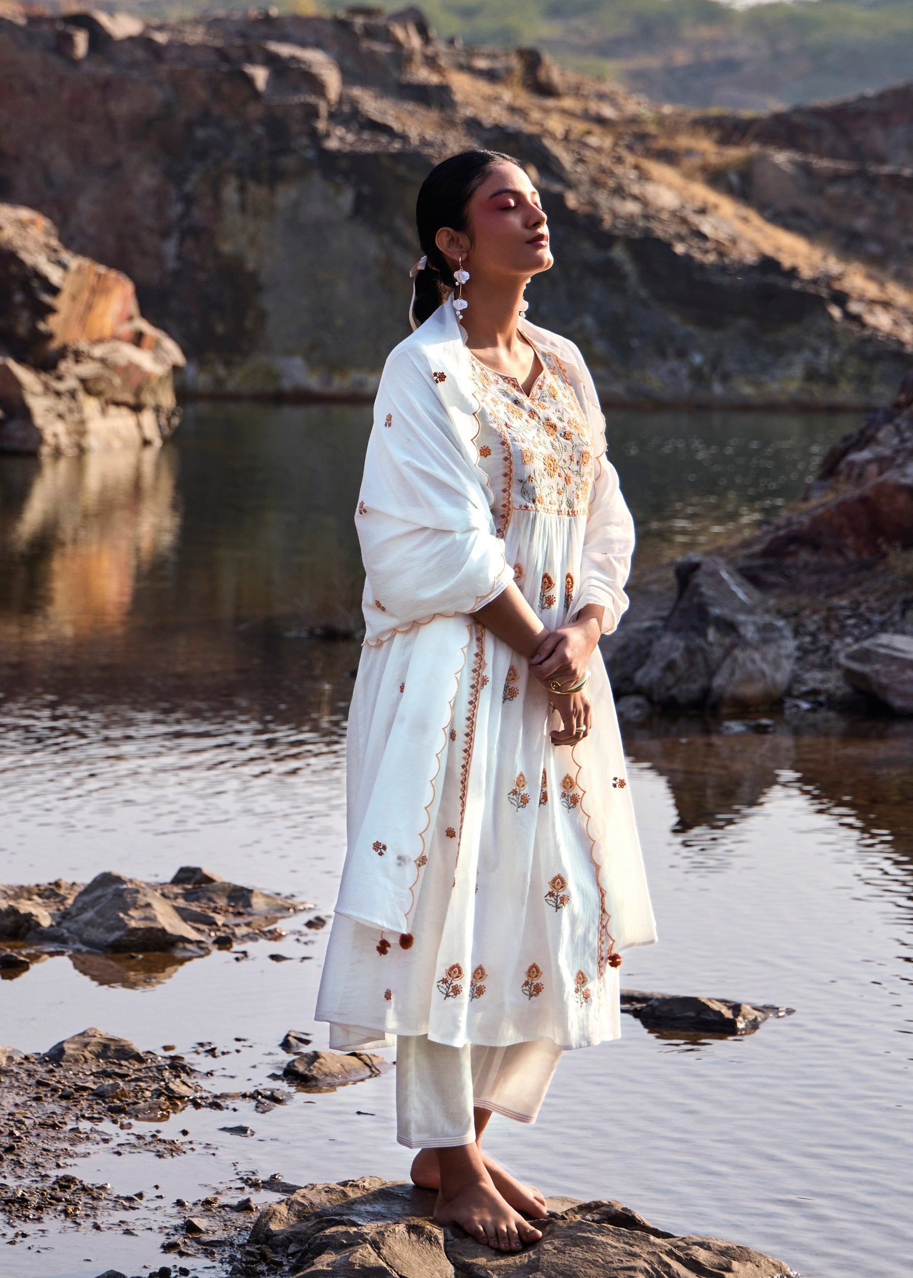 Luciana Cotton Crush Kurta Set