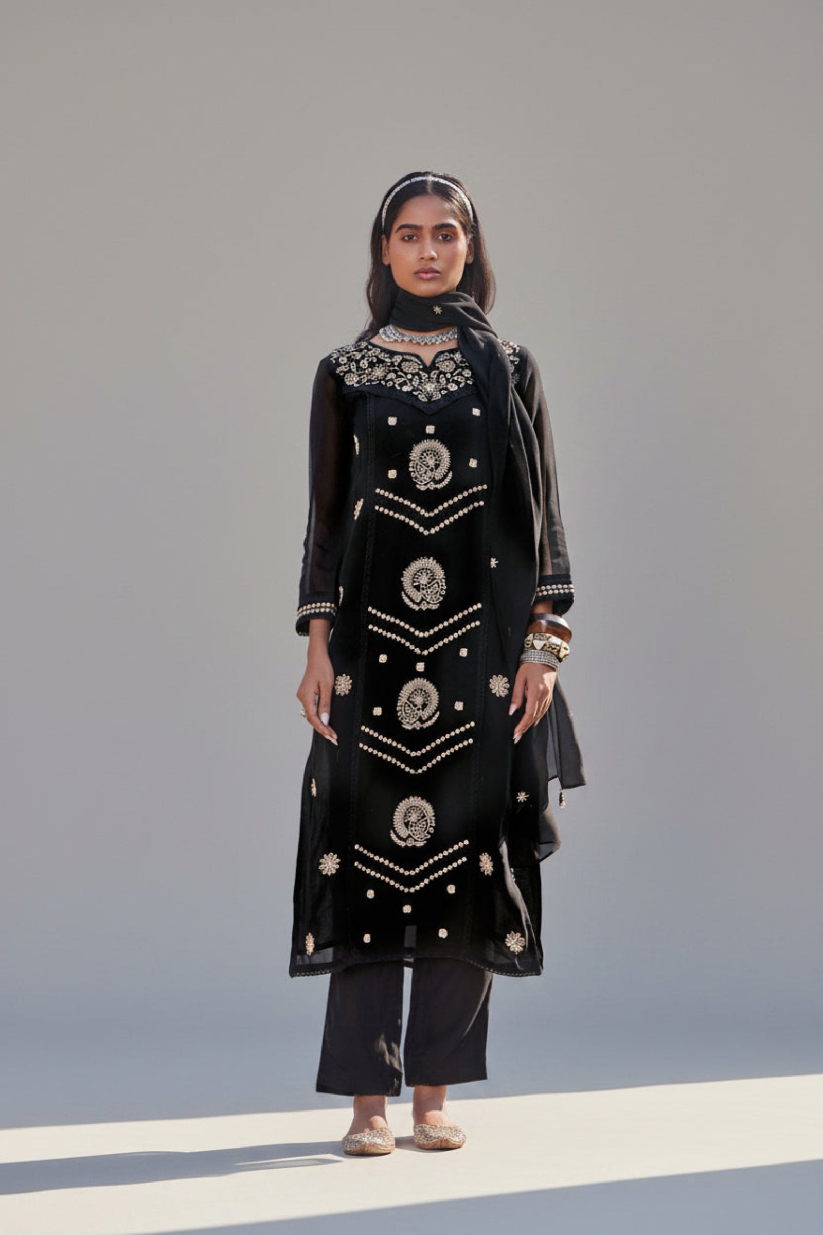 Delphine Embroidered Organza Kurta Set