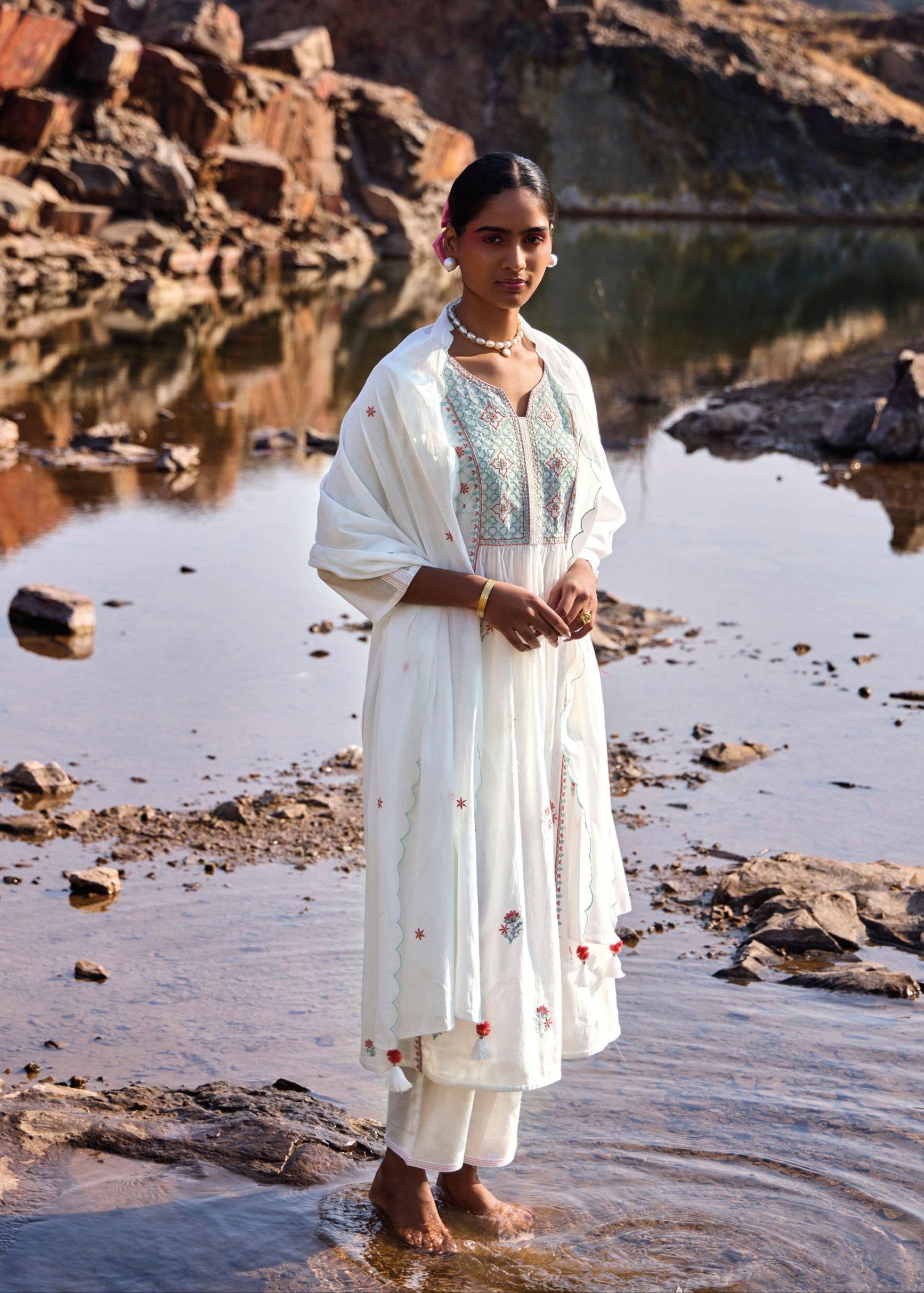 Amaris Cotton Crush Kurta Set