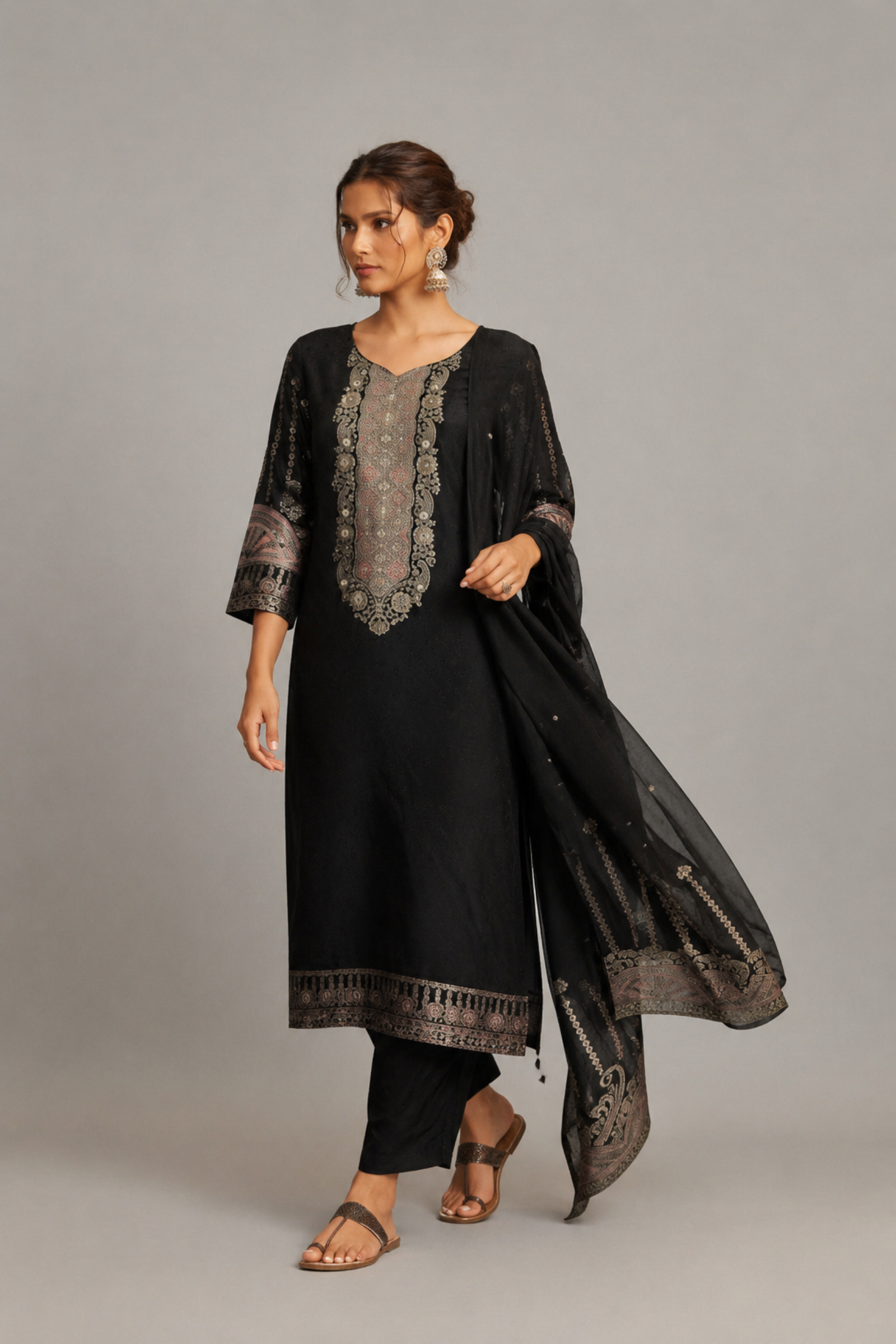 Russian Jacquard Set – Black
