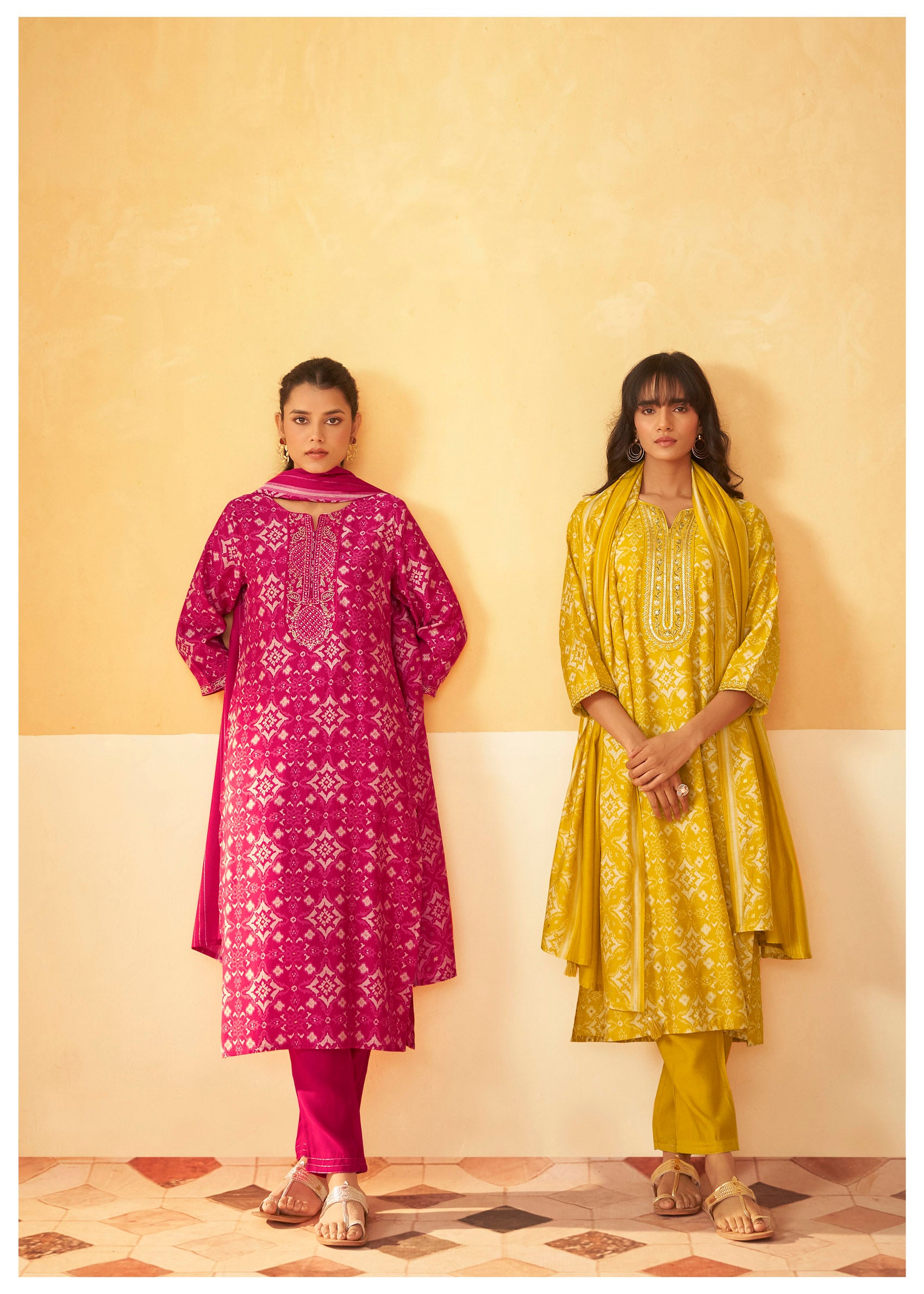 Kanaka Chanderi Silk Kurta Set