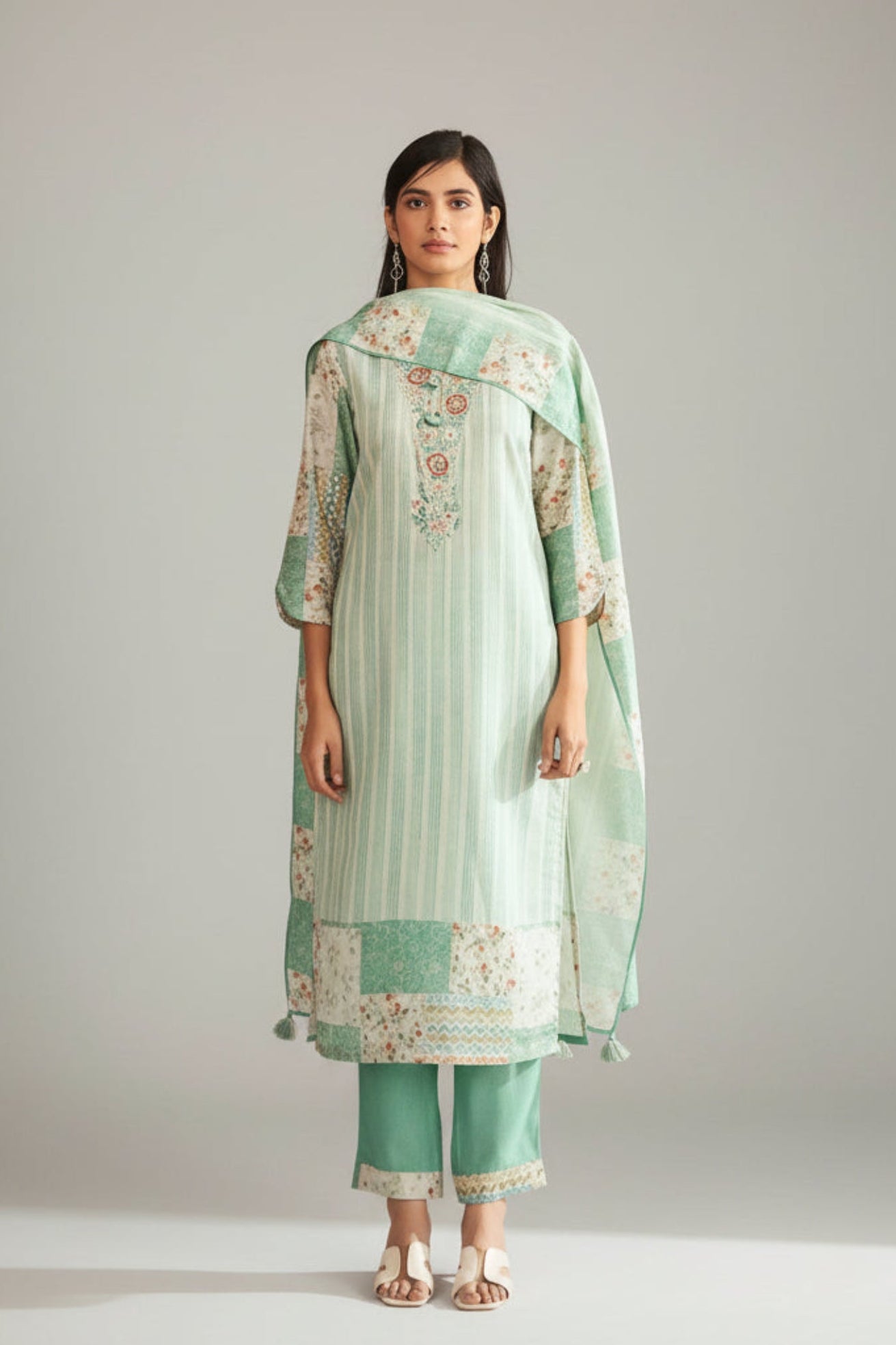 Urban Digital Elegance Kurta Set