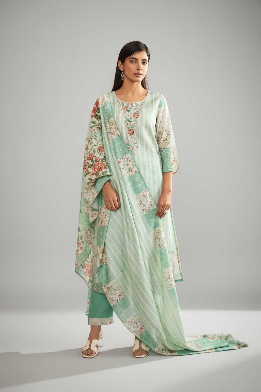 Urban Digital Elegance Kurta Set