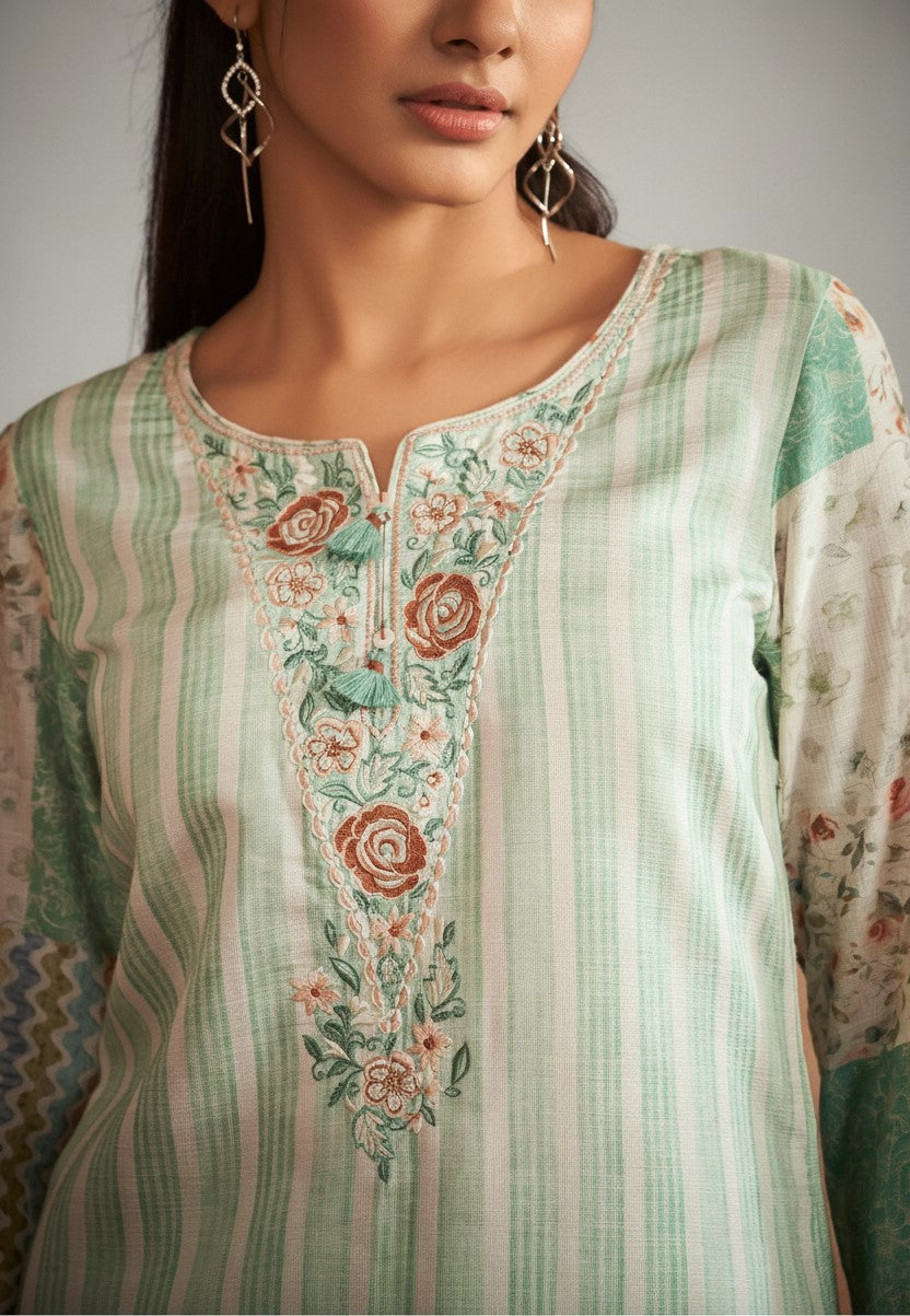 Urban Digital Elegance Kurta Set