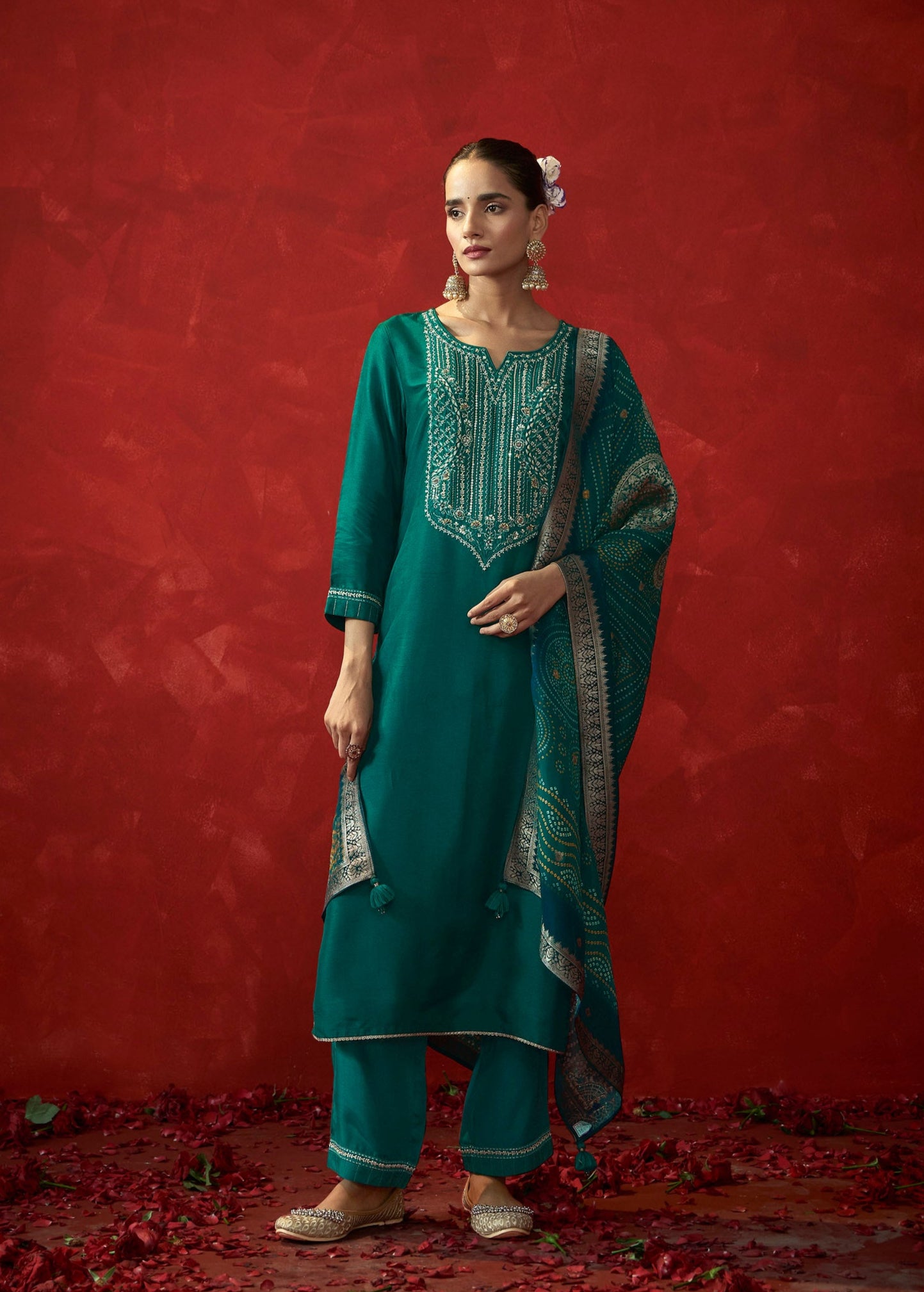 Majestic Dola Embroidery Kurta Set