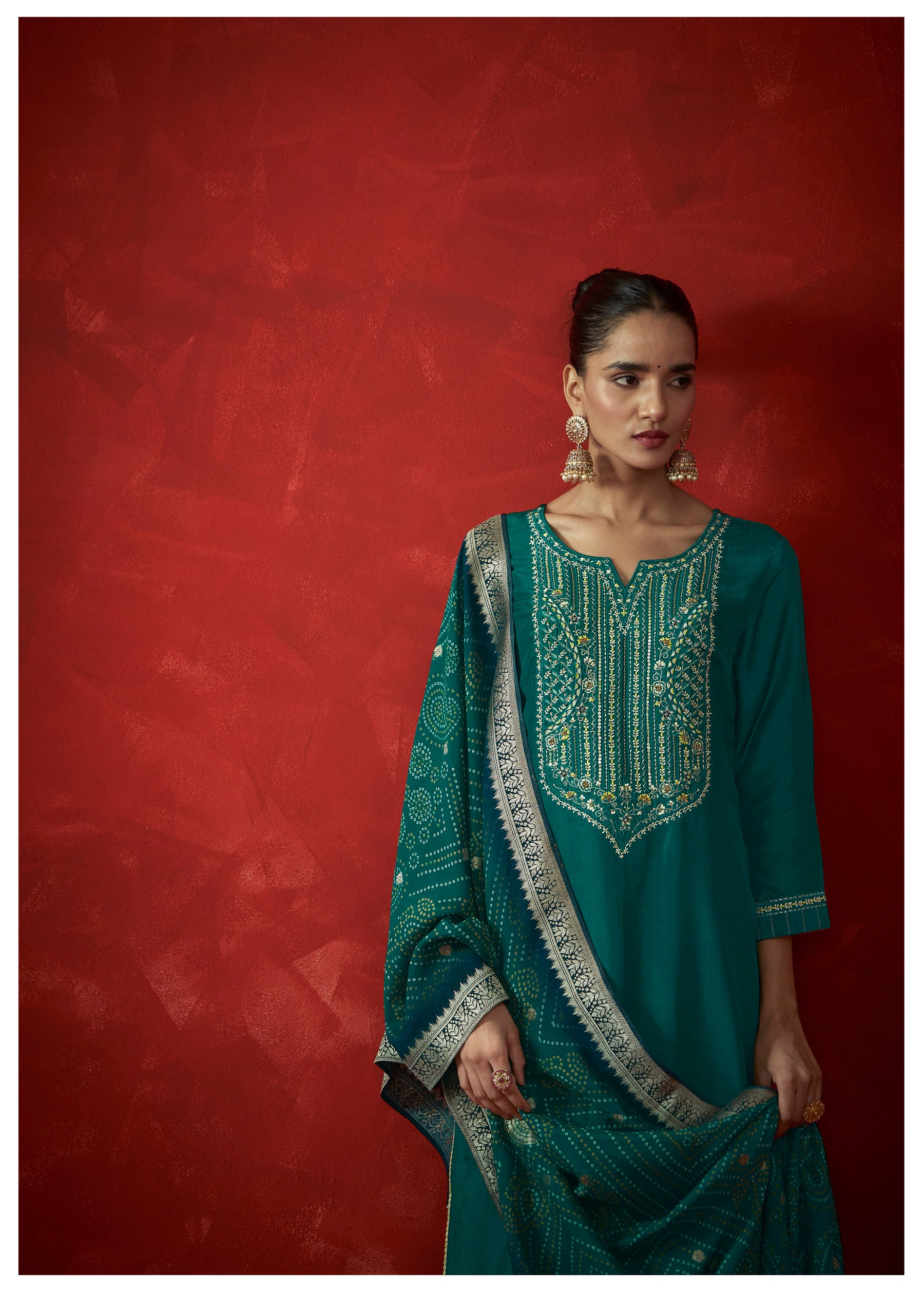 Majestic Dola Embroidery Kurta Set