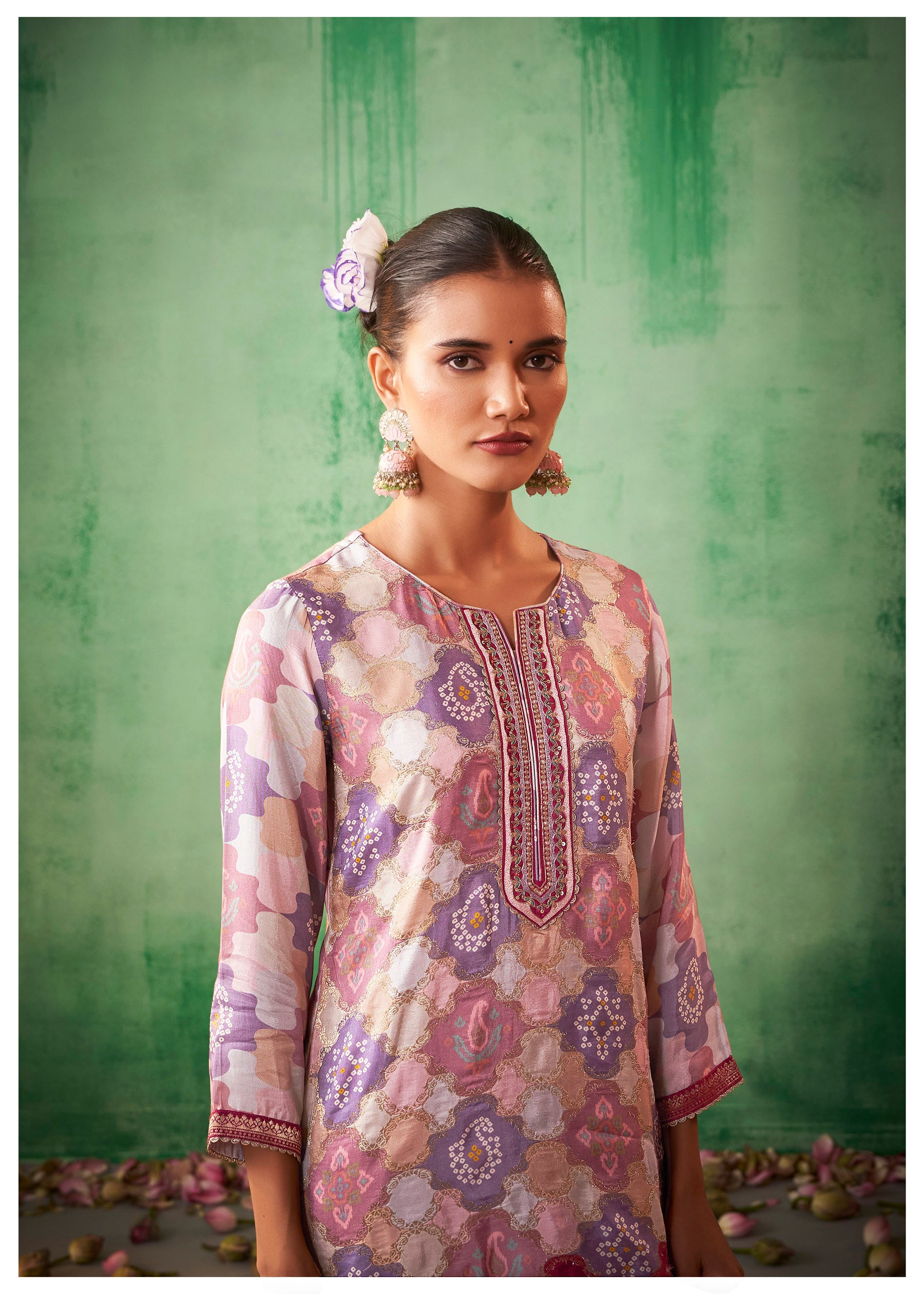 Embroidered Jacquard Set