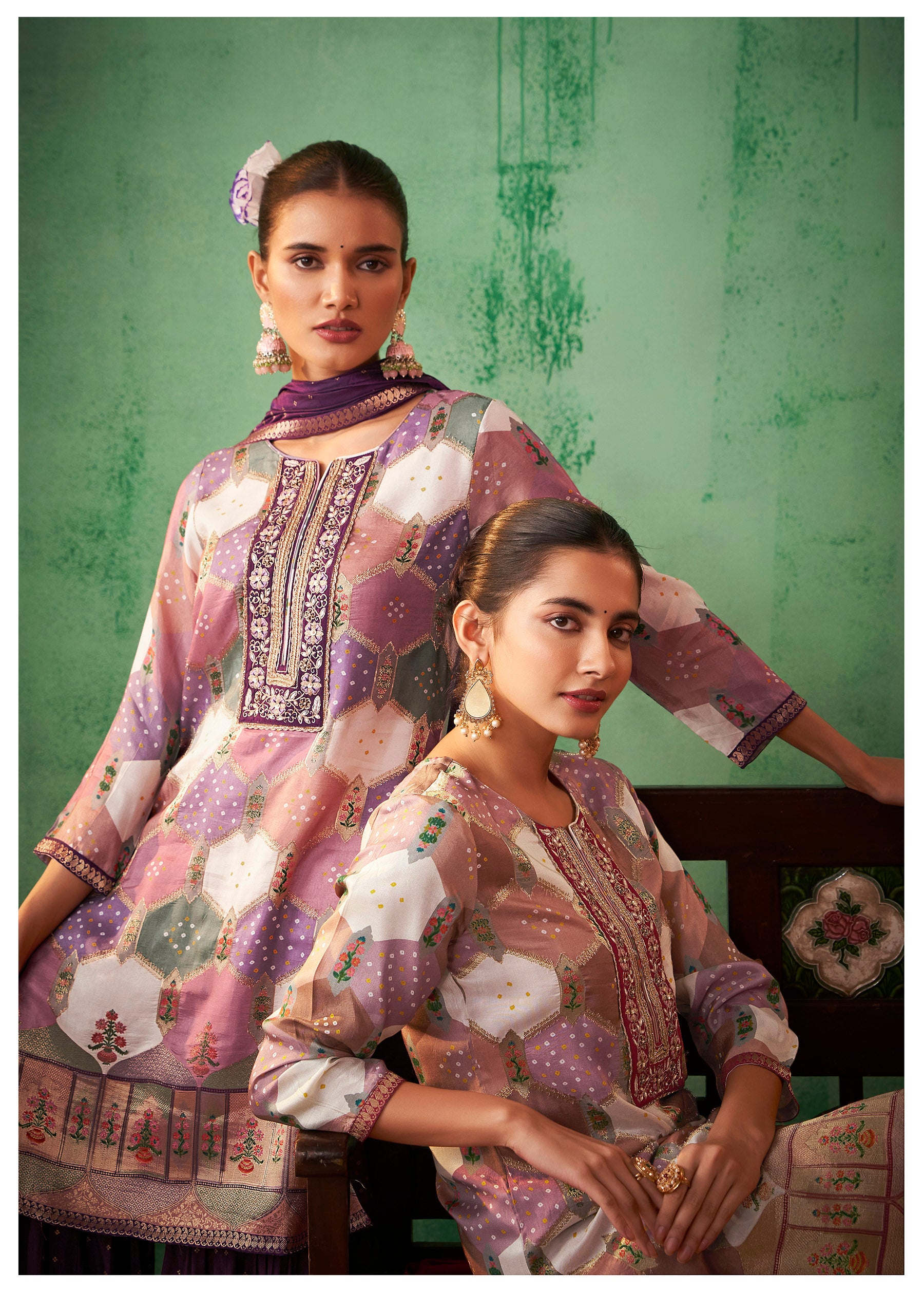 Kanika Jacquard Sharara