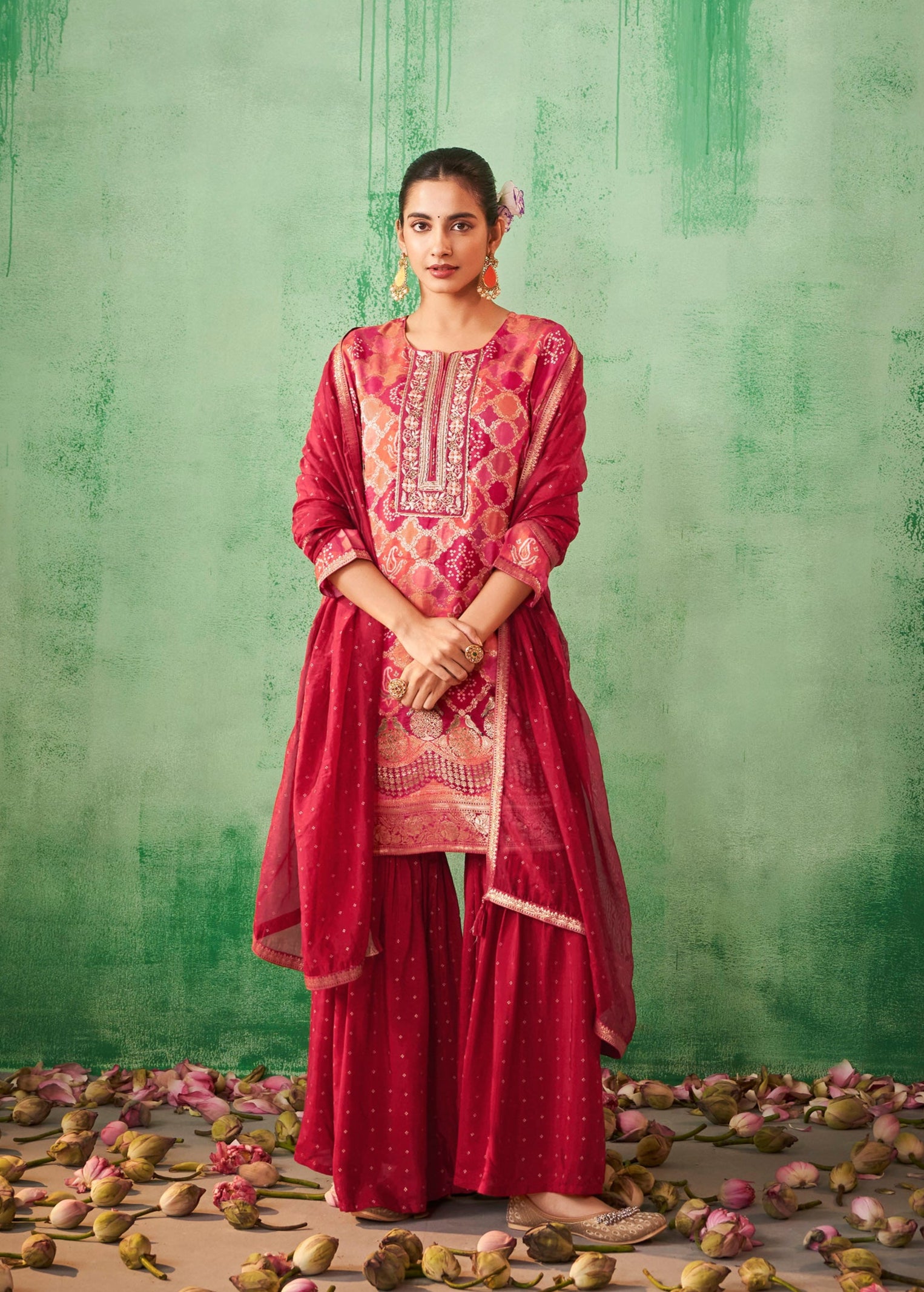 Rajshree Jacquard Sharara Set
