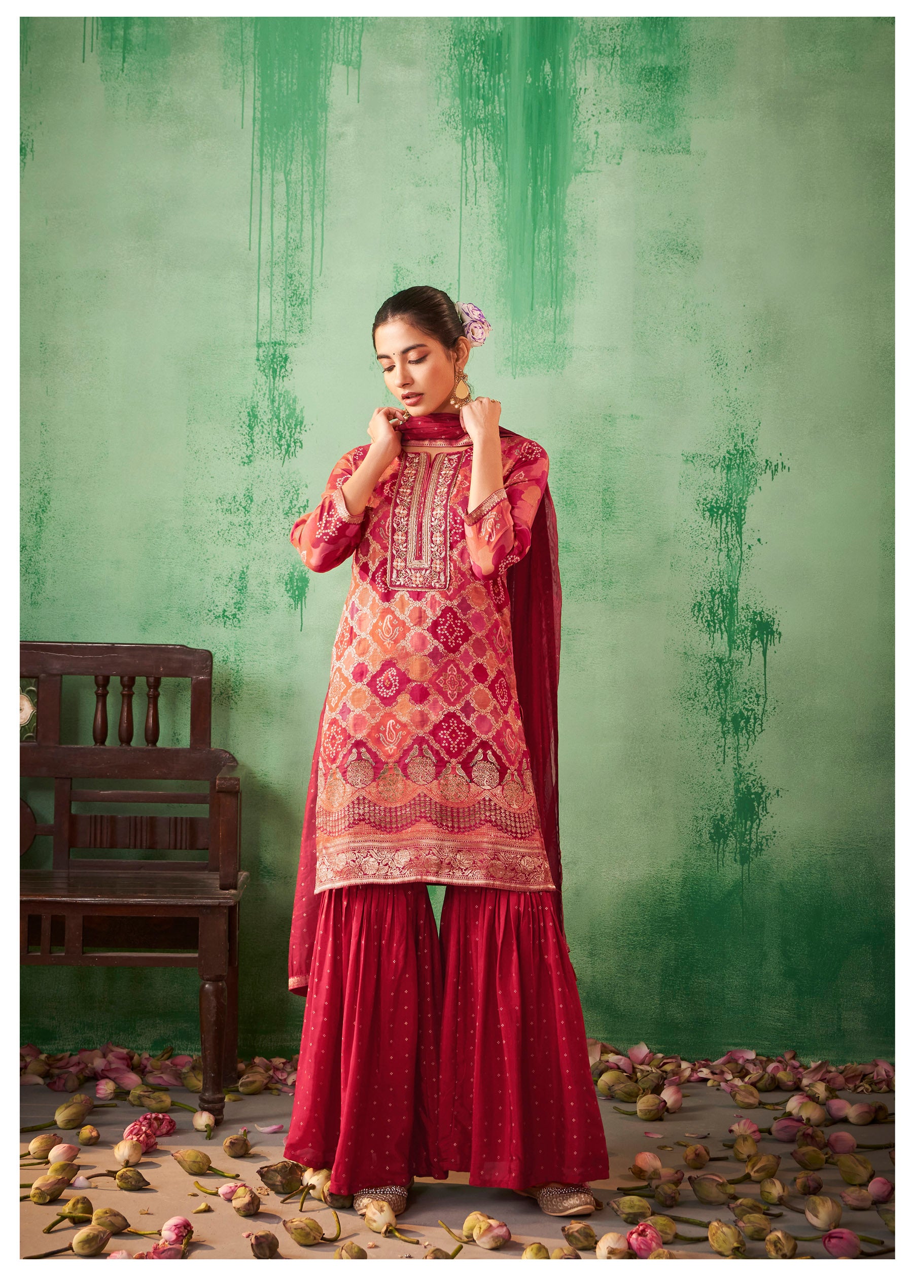 Rajshree Jacquard Sharara Set