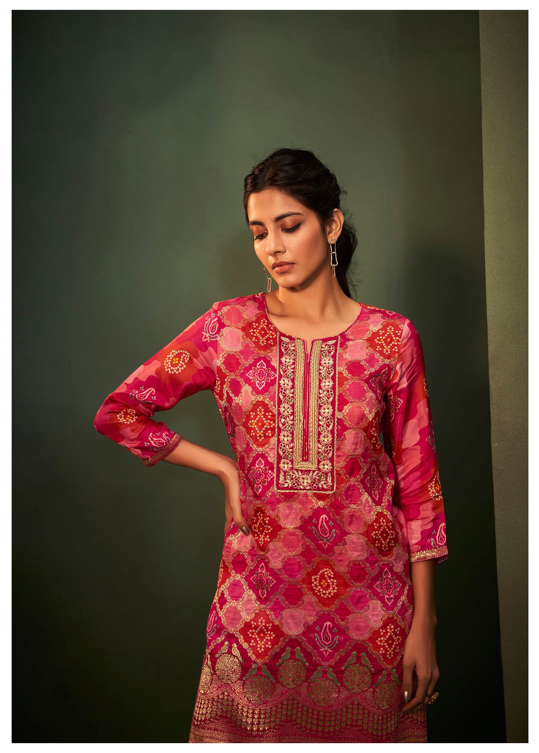 Petalyn Rani Dola Silk Kurta Set