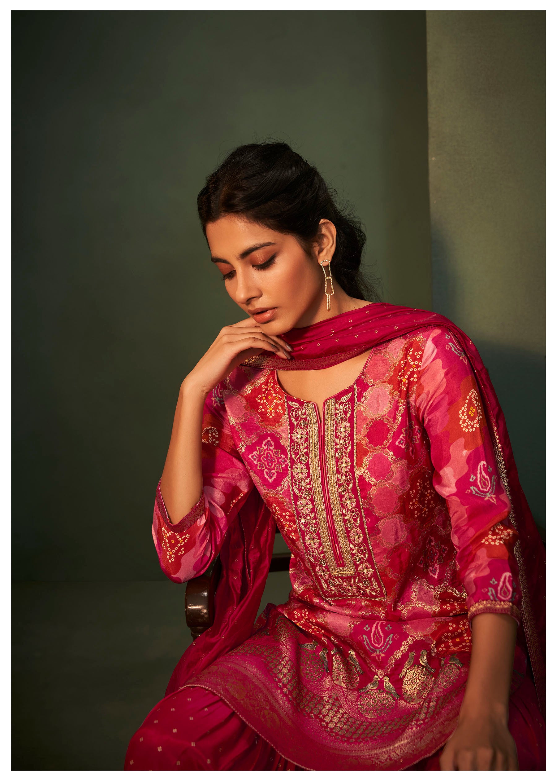 Petalyn Rani Dola Silk Kurta Set