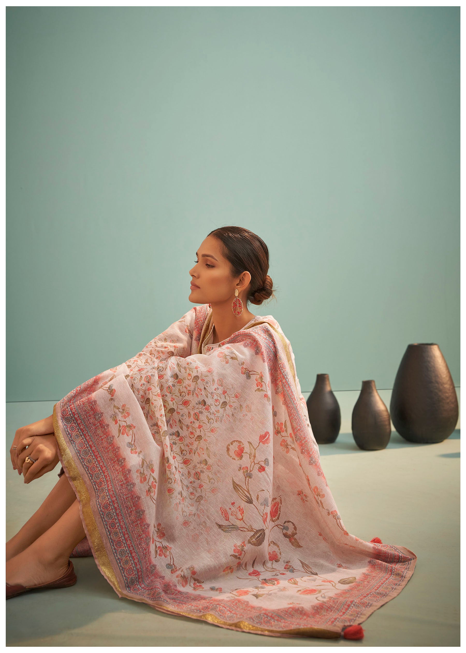 Whisperlyn Cream Linen Kurta Set