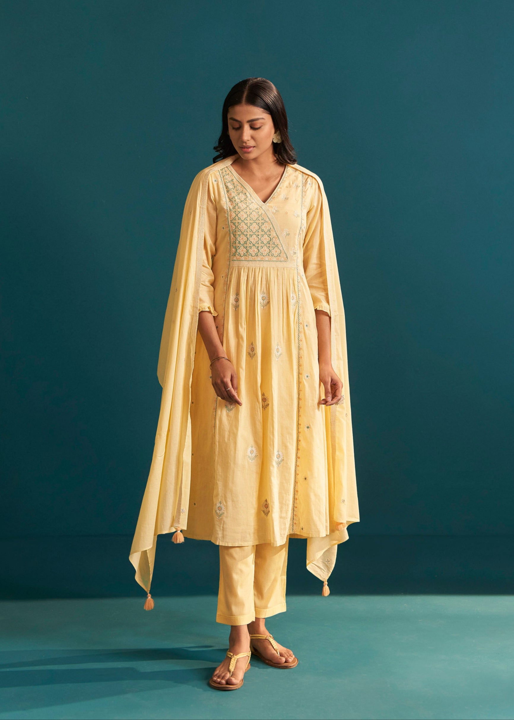Sunlit Glow Cotton Kurta Set