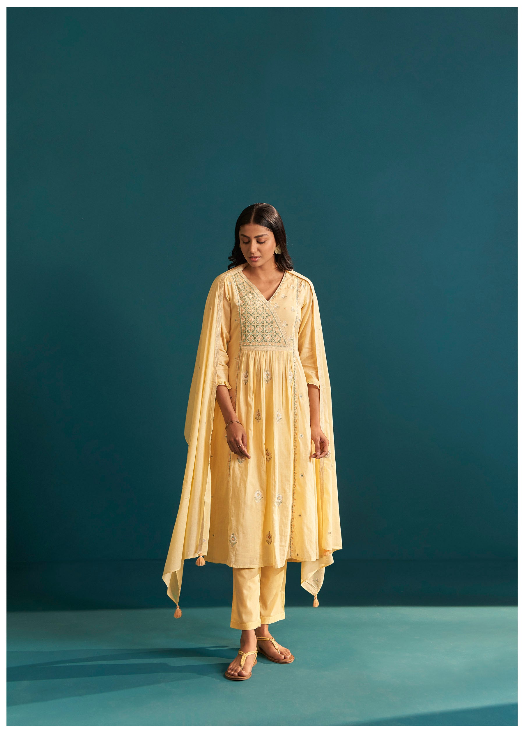 Sunlit Glow Cotton Kurta Set