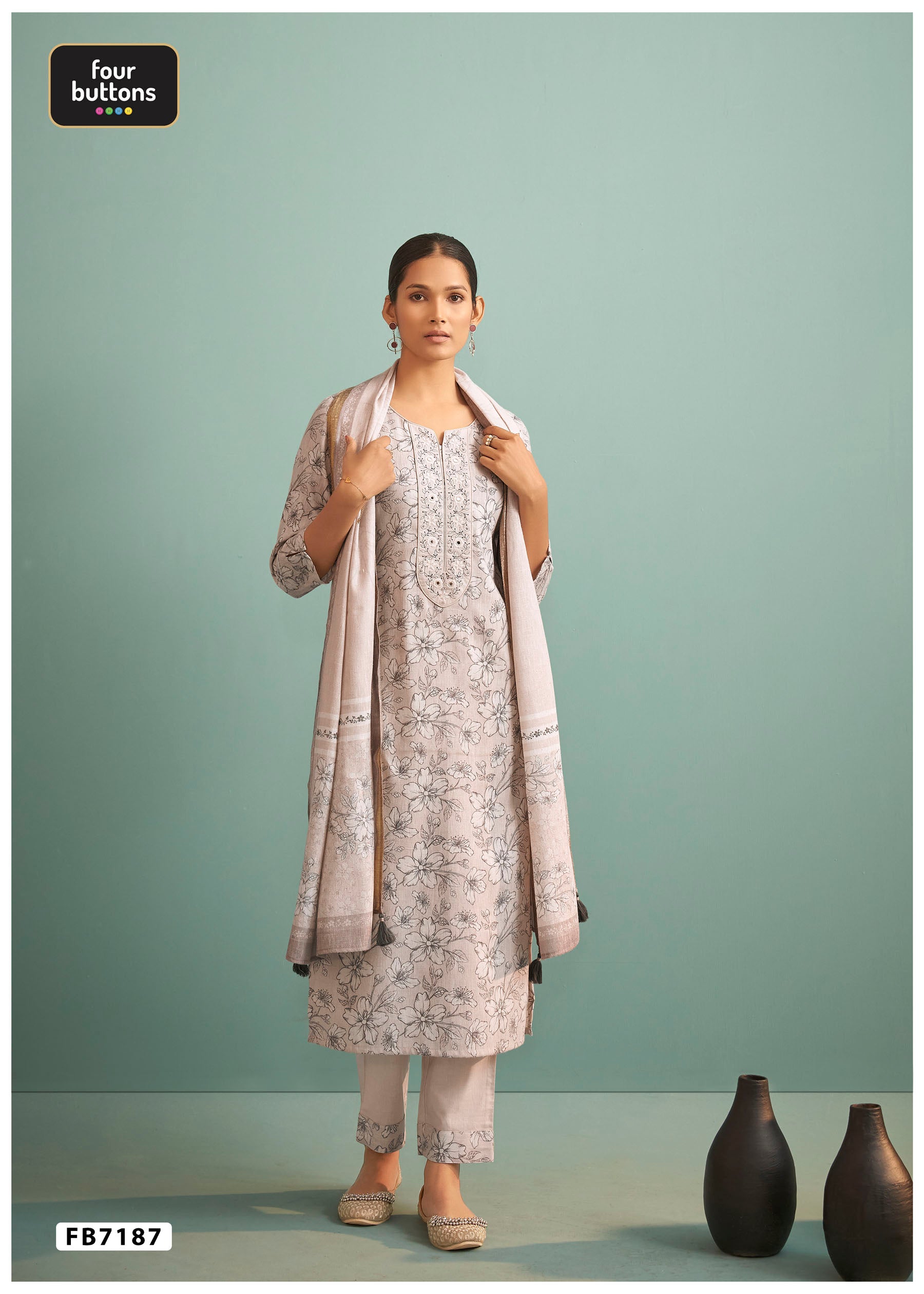 Moonveil Cream Linen Kurta Set