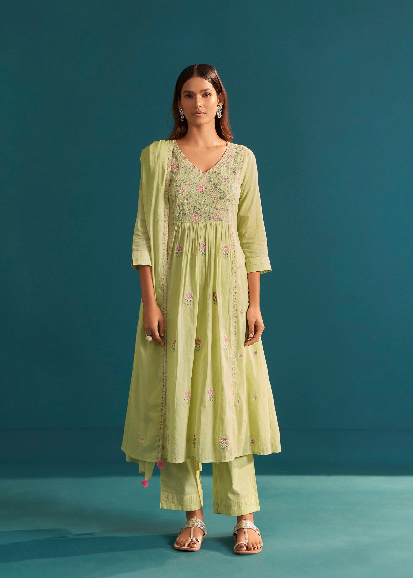 Lemon Glow Cotton Kurta Set