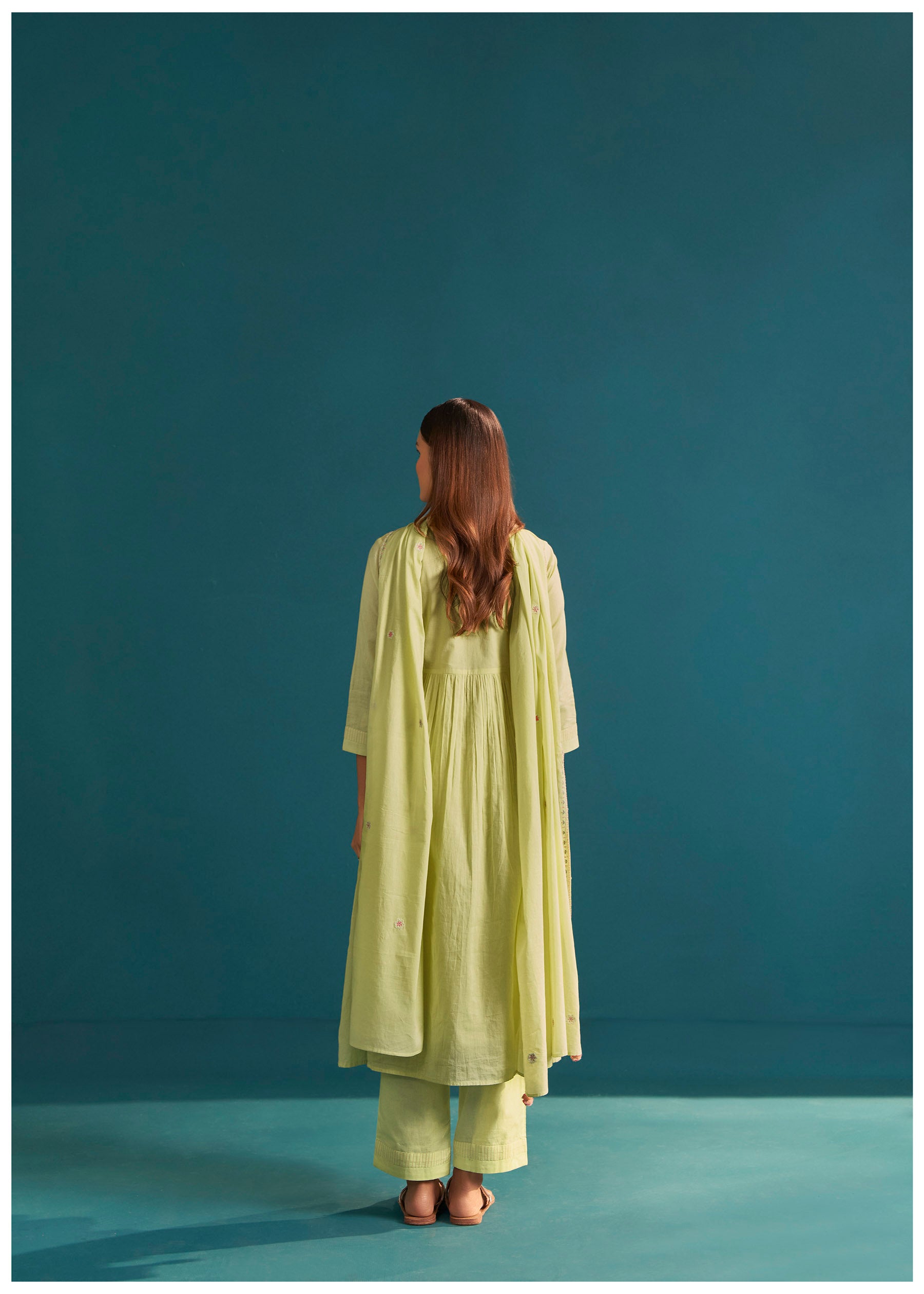 Lemon Glow Cotton Kurta Set