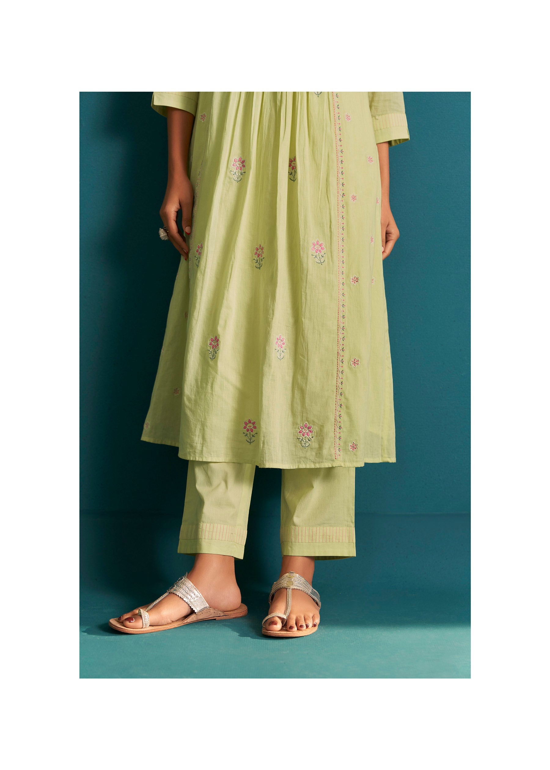 Lemon Glow Cotton Kurta Set