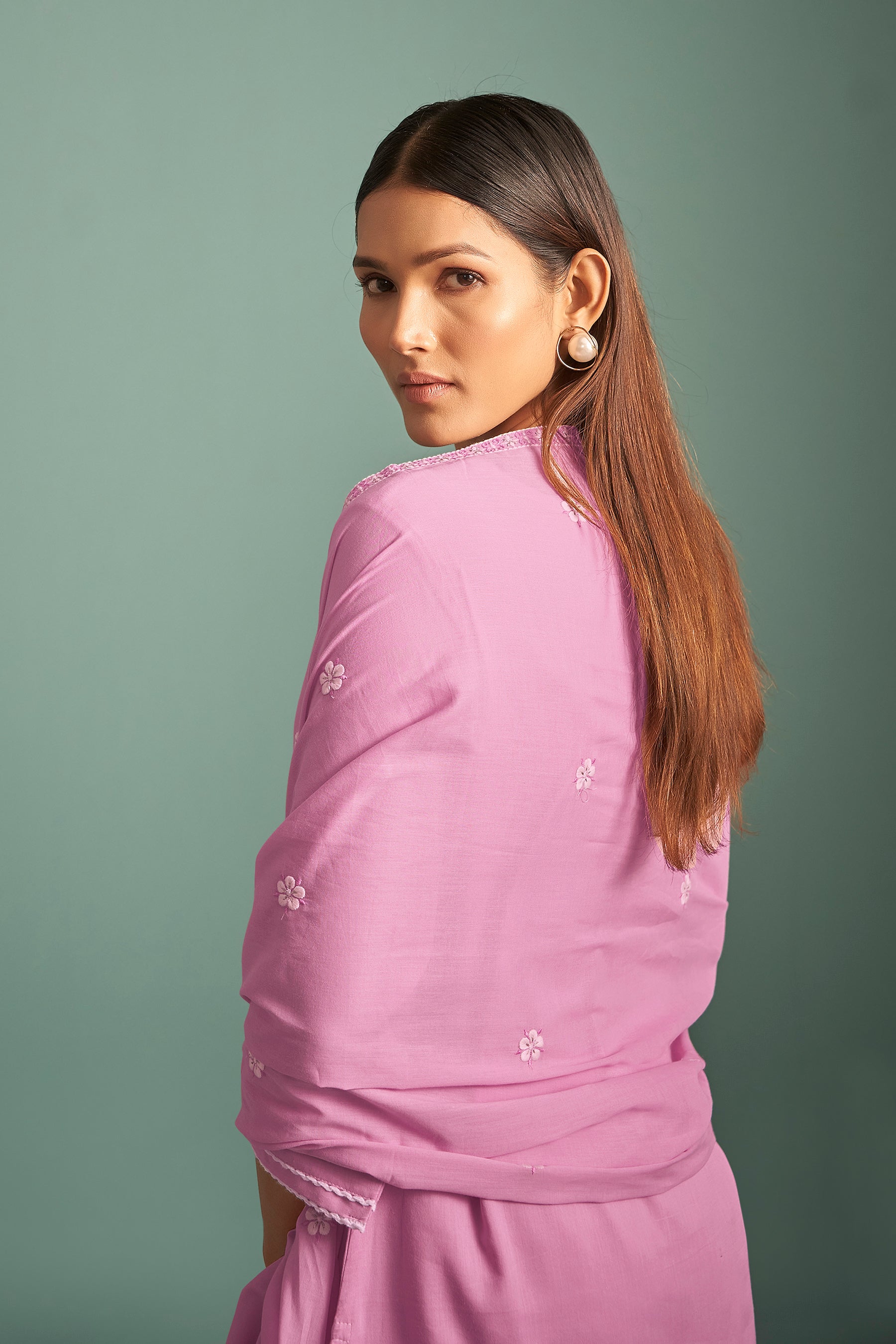 Karyna Lavender Chikankari Embroidered Cotton Kurta Set