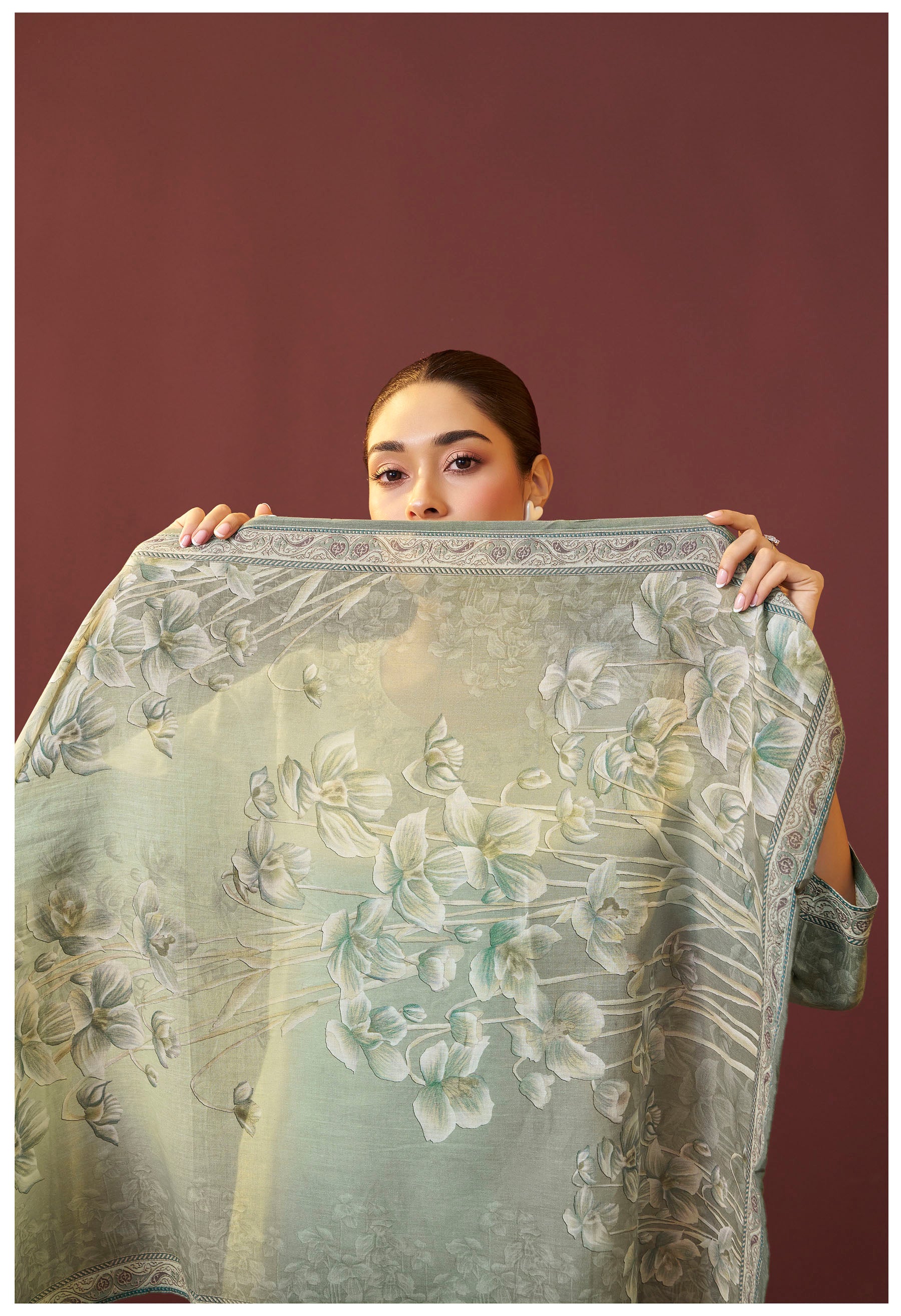 Silvara Green Digital Print Kurta Set
