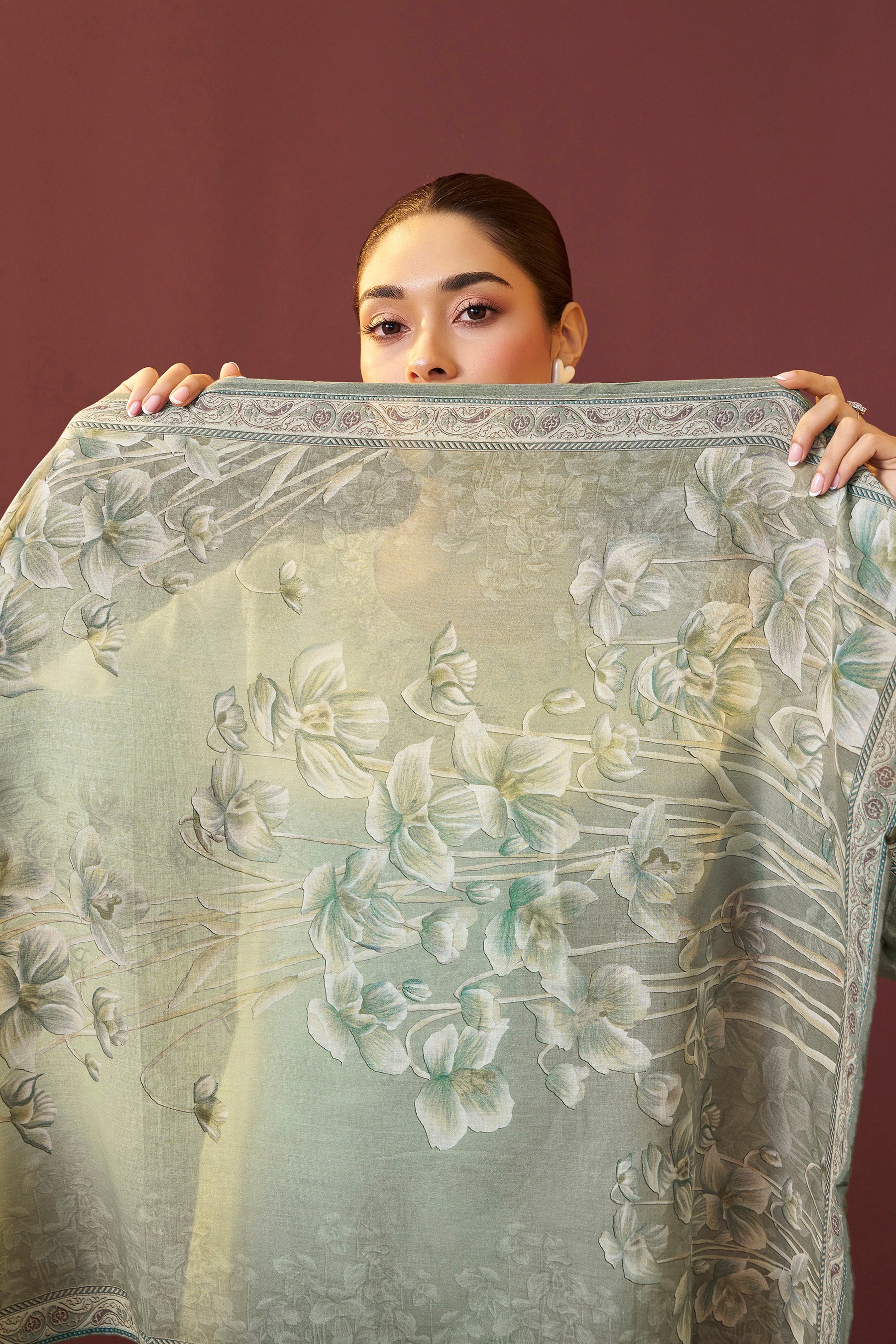 Silvara Green Digital Print Kurta Set