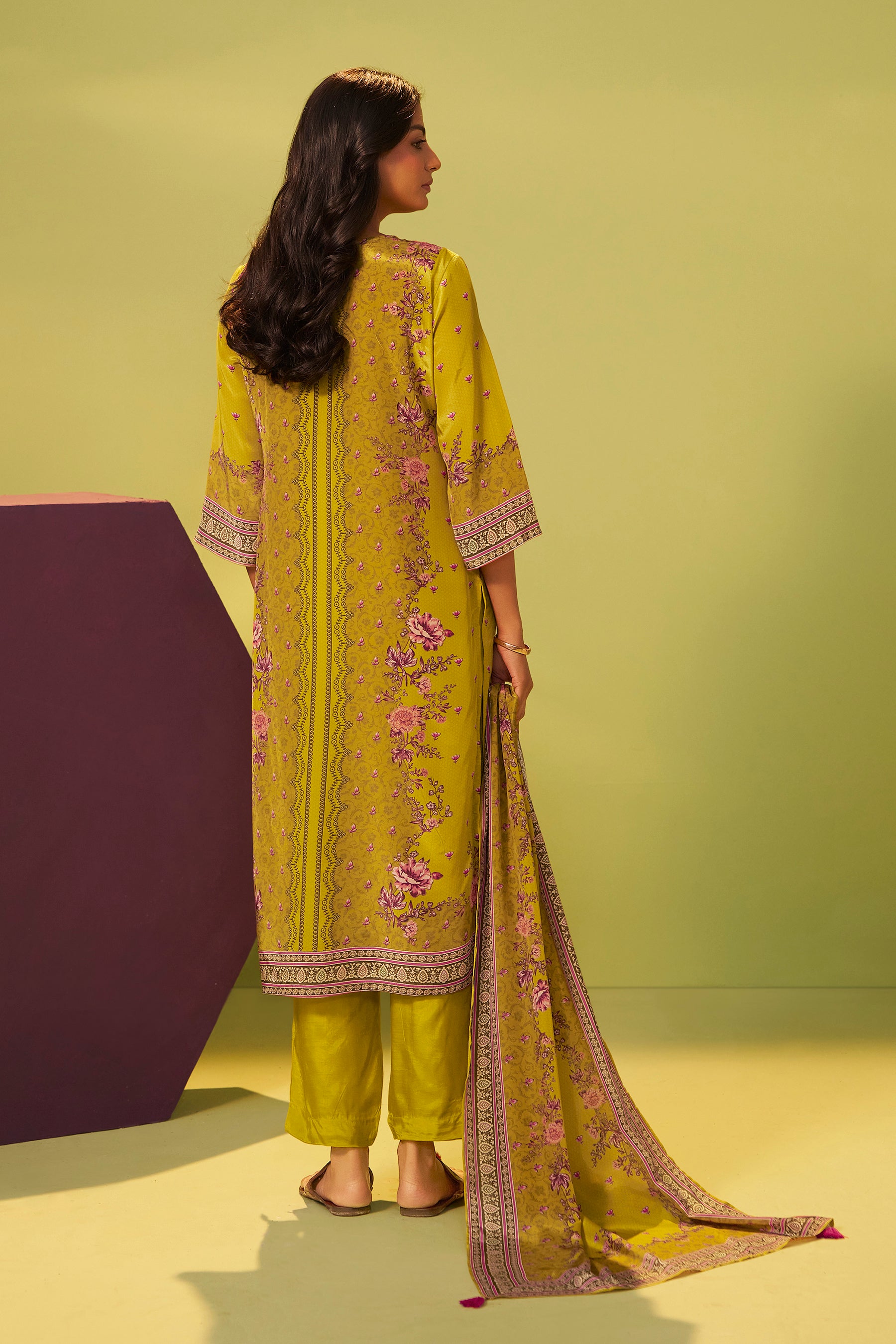 Handwork Crepe Silk Kurta Set