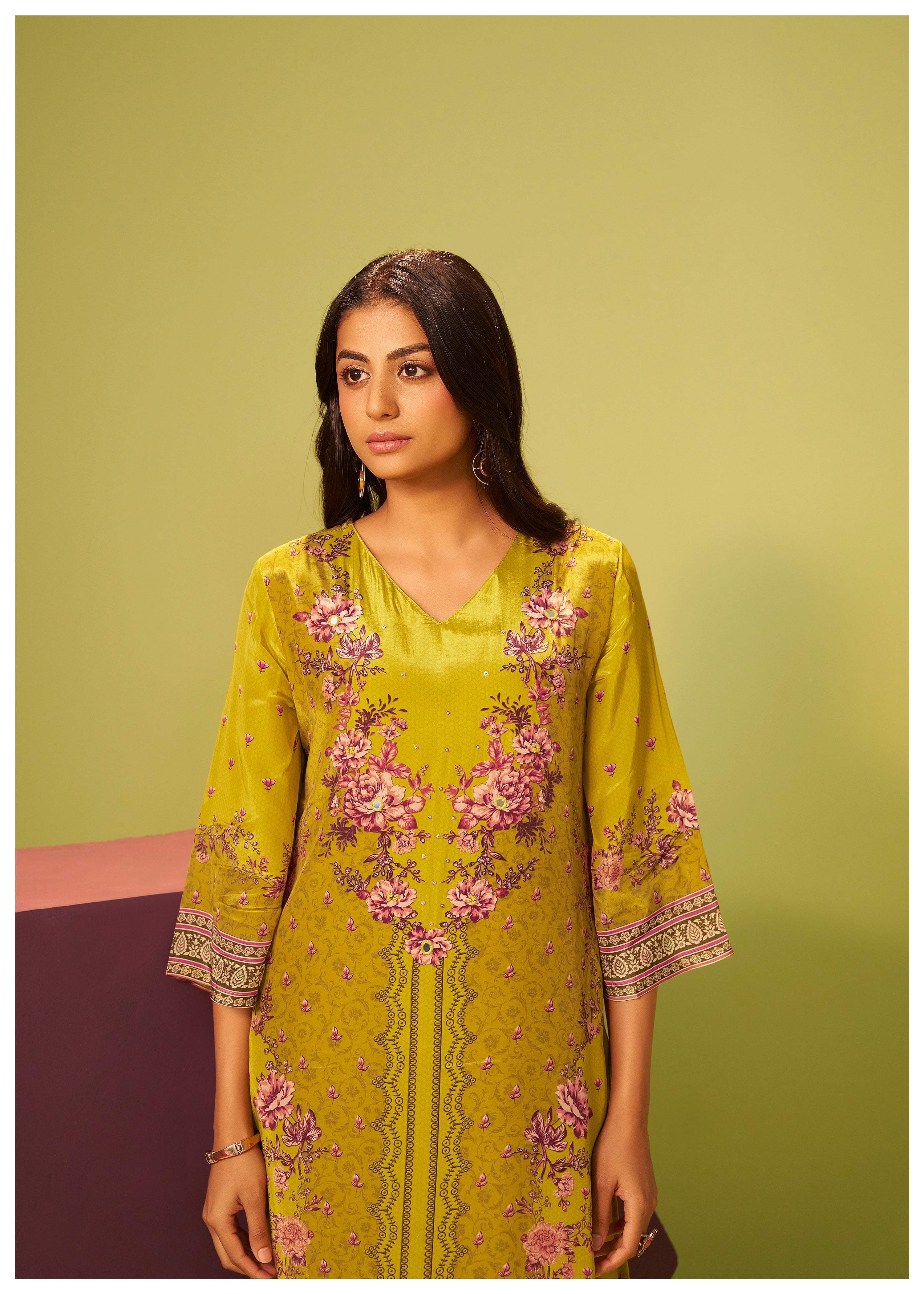 Crepe Silk Kurta Set