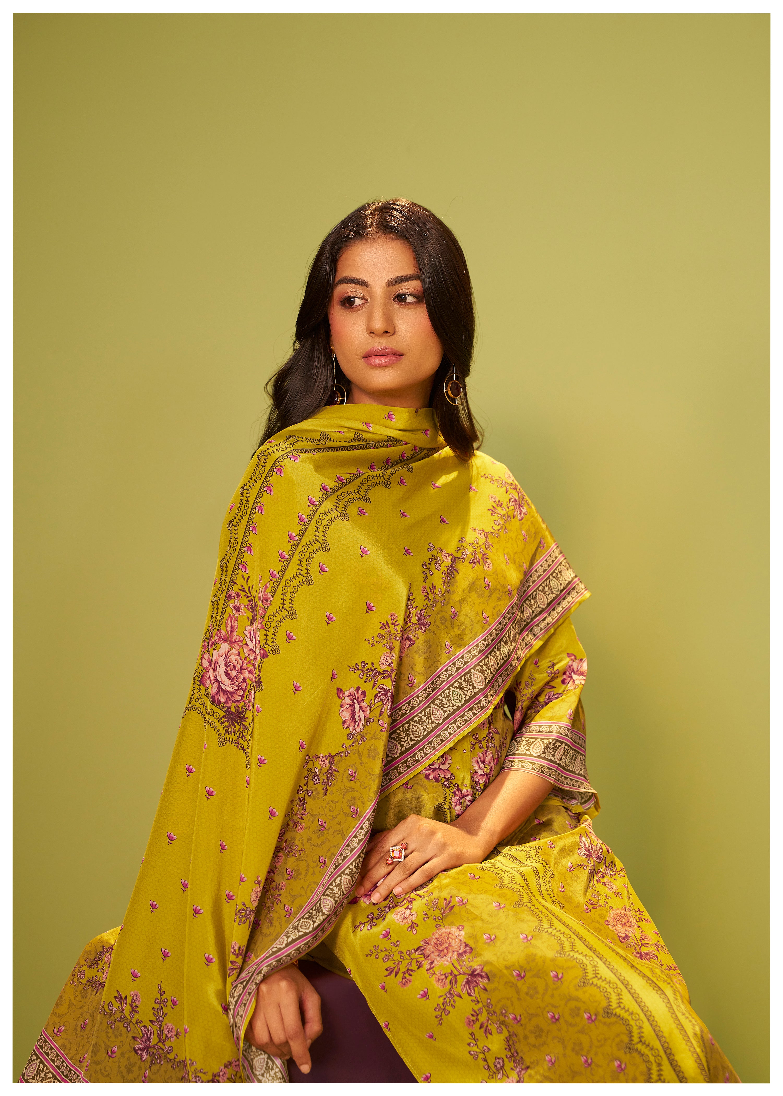 Crepe Silk Kurta Set