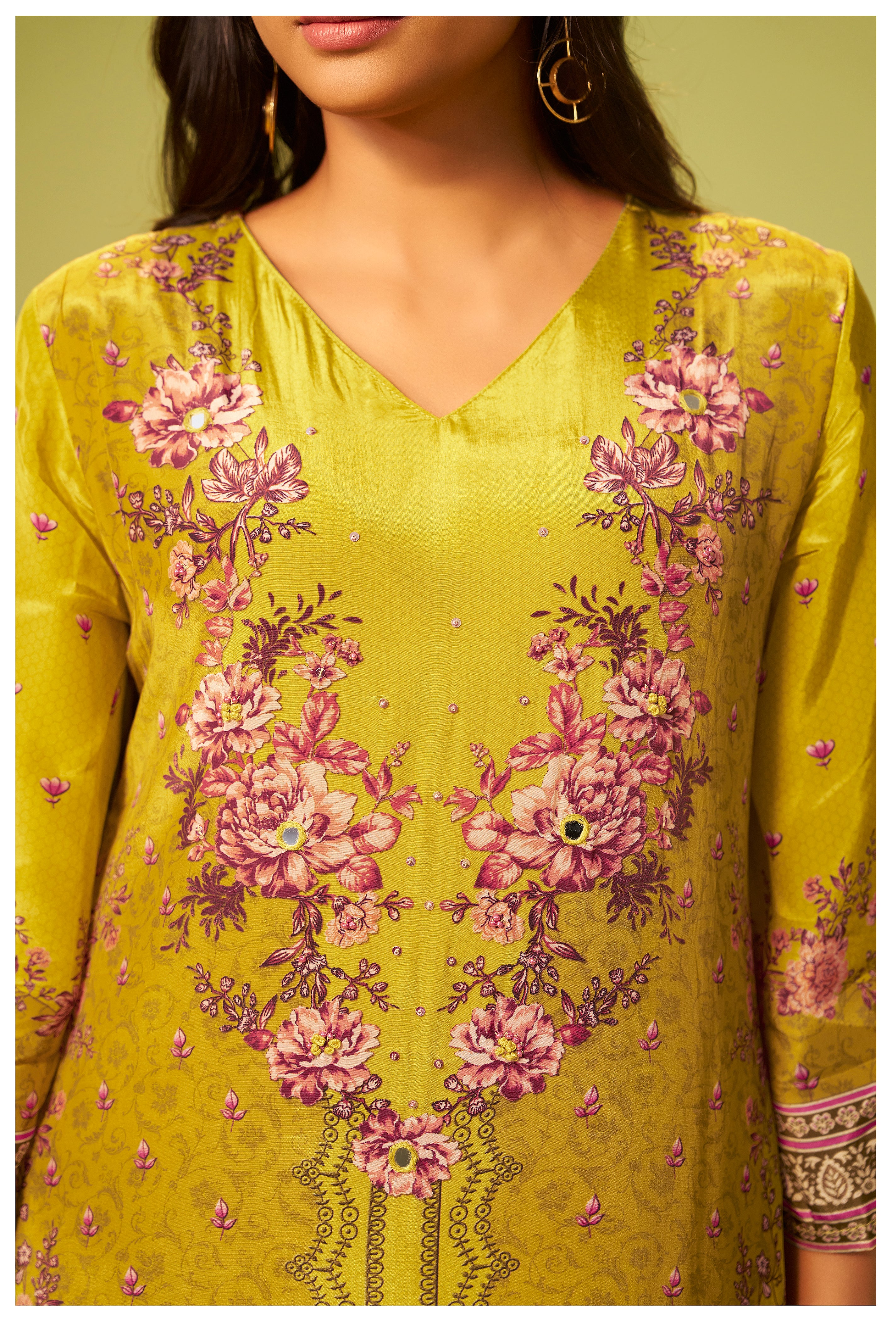 Crepe Silk Kurta Set