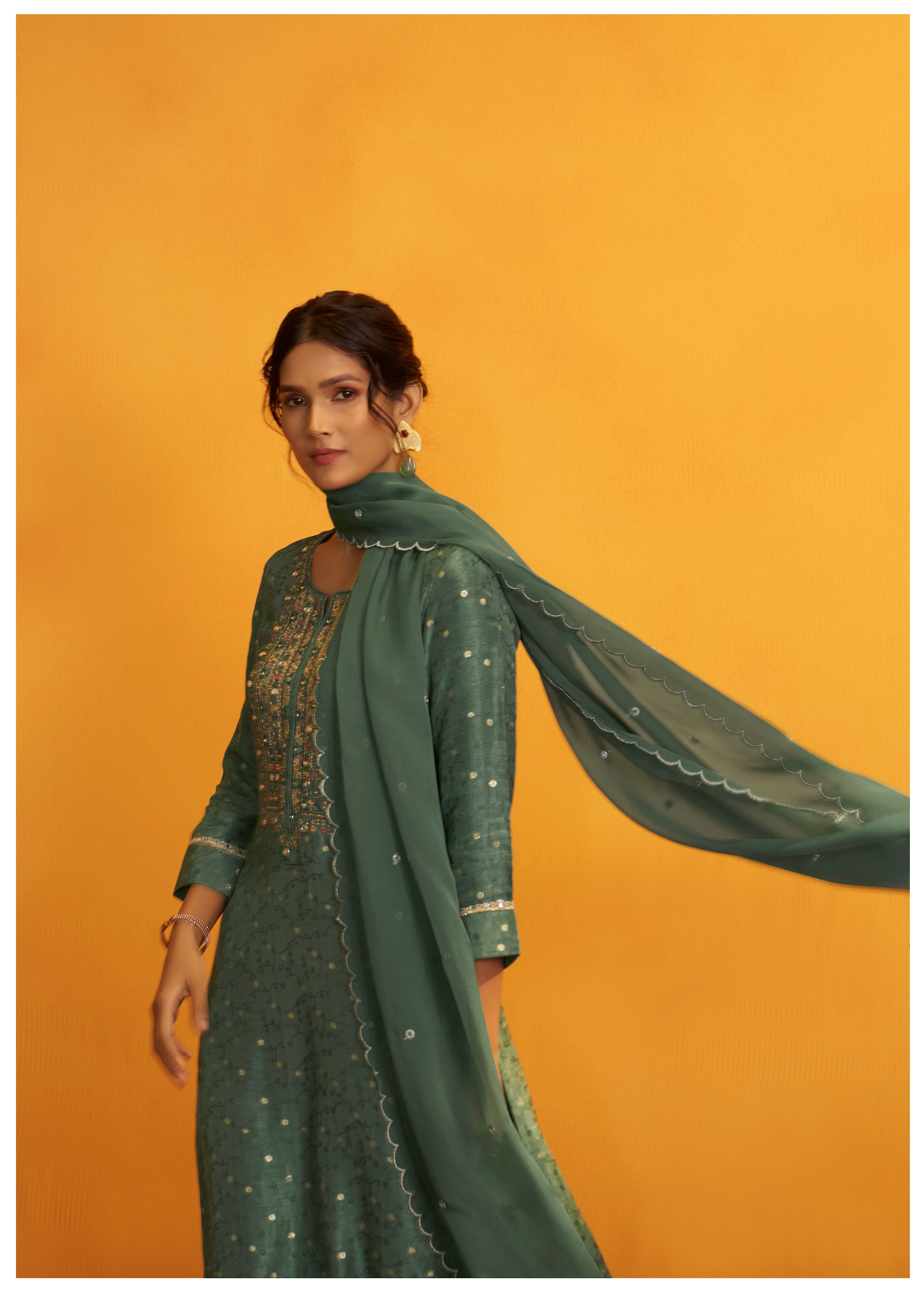 Mirror Embroidery Kurta Set