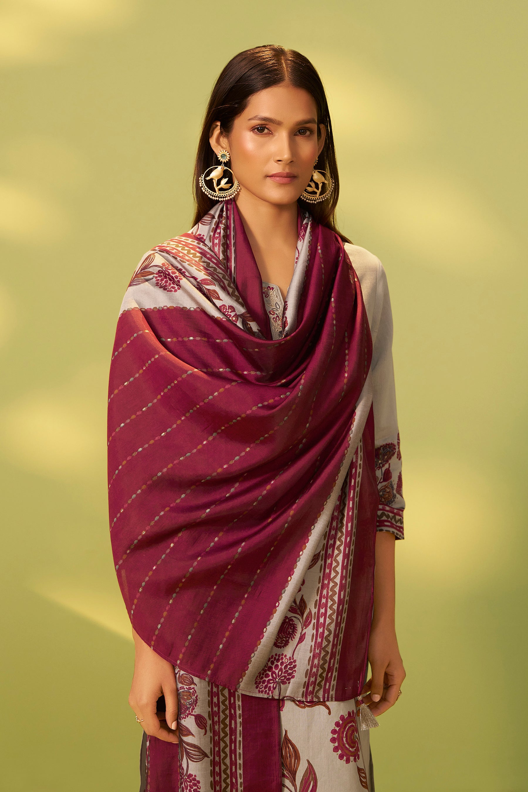 Rauch Grey Silk Kurta Set