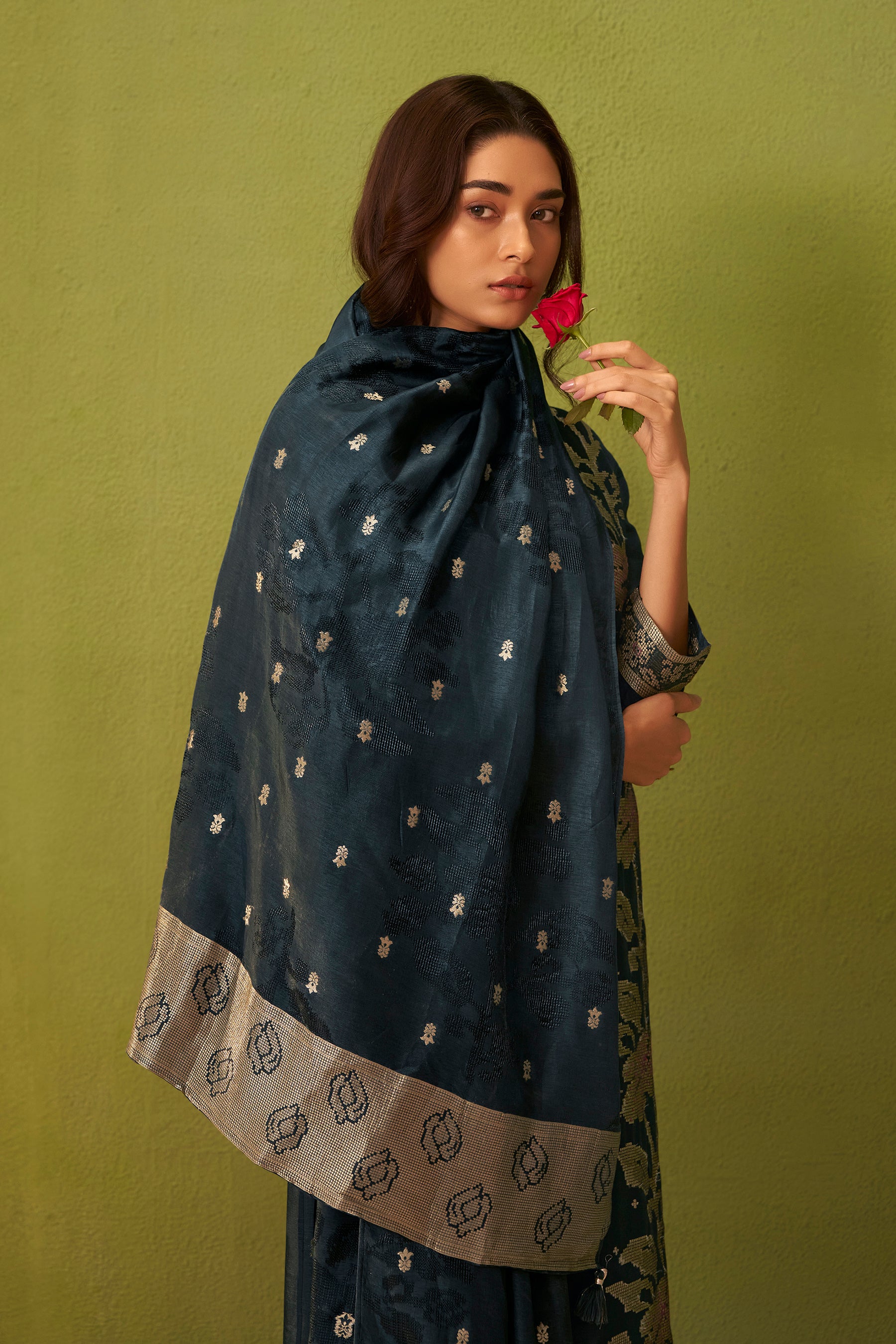 Russian Jacquard Set – Blue