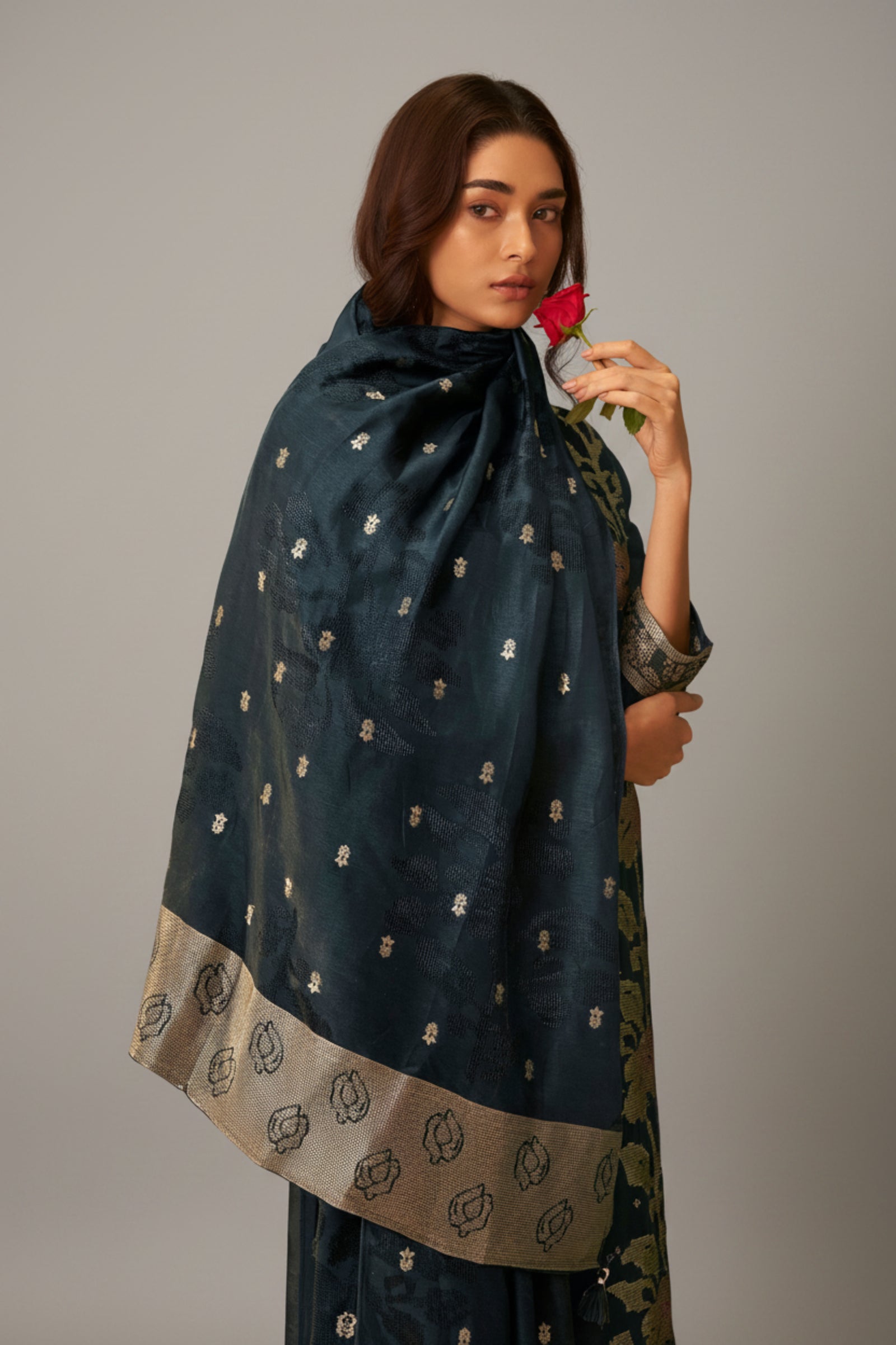 Russian Jacquard Set – Blue