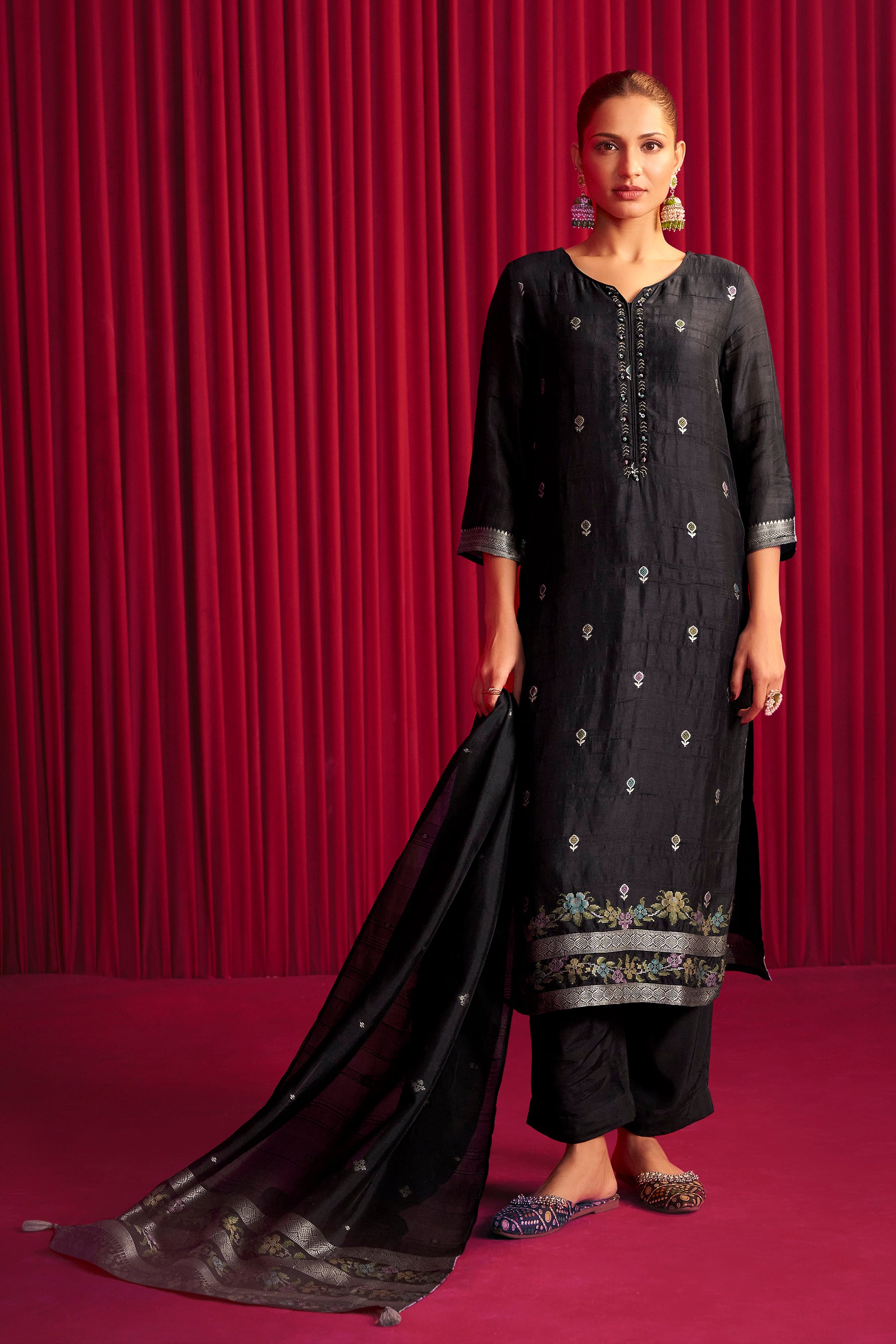Bhagalpuri Silk Jacquard Set