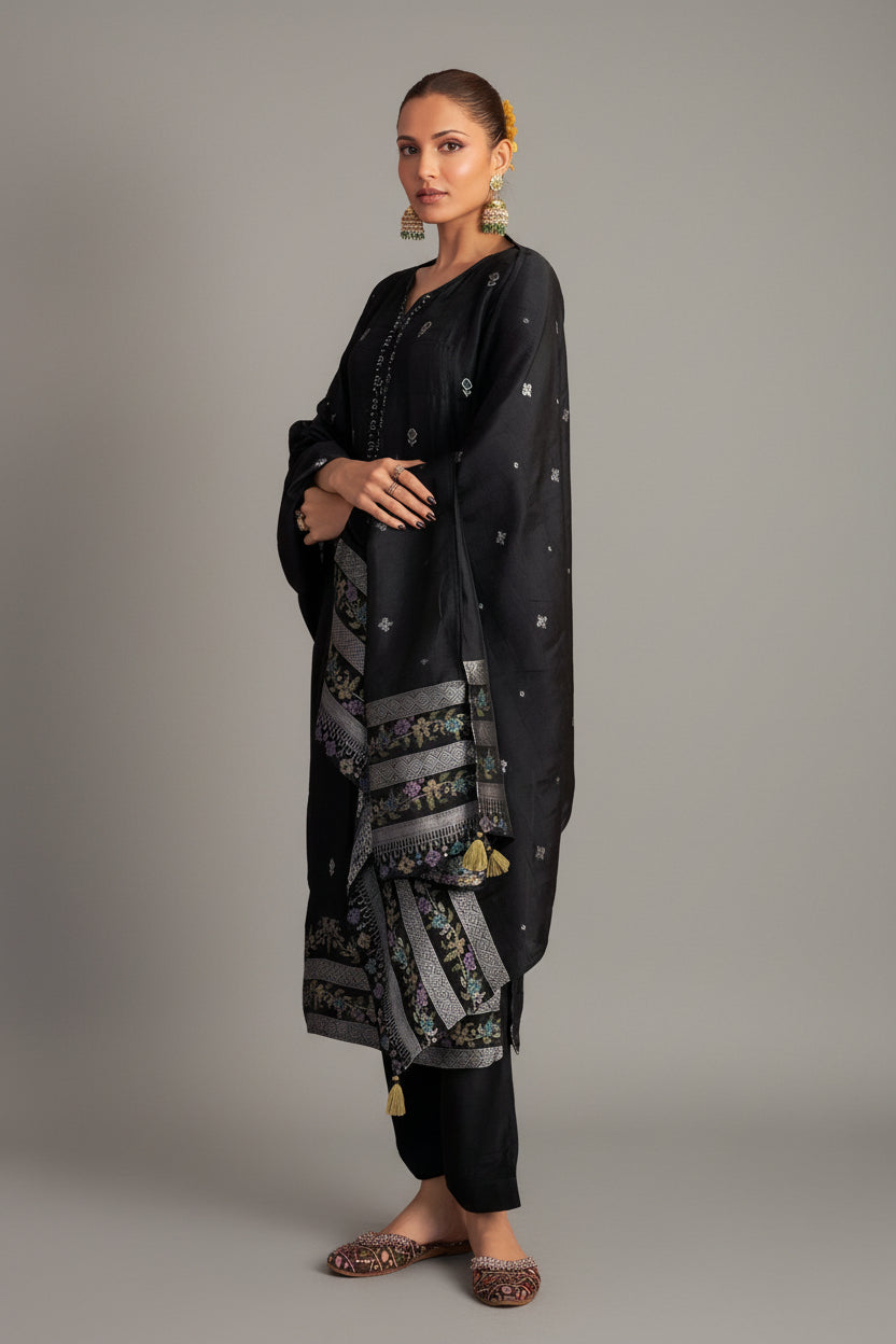 Bhagalpuri Silk Jacquard Set