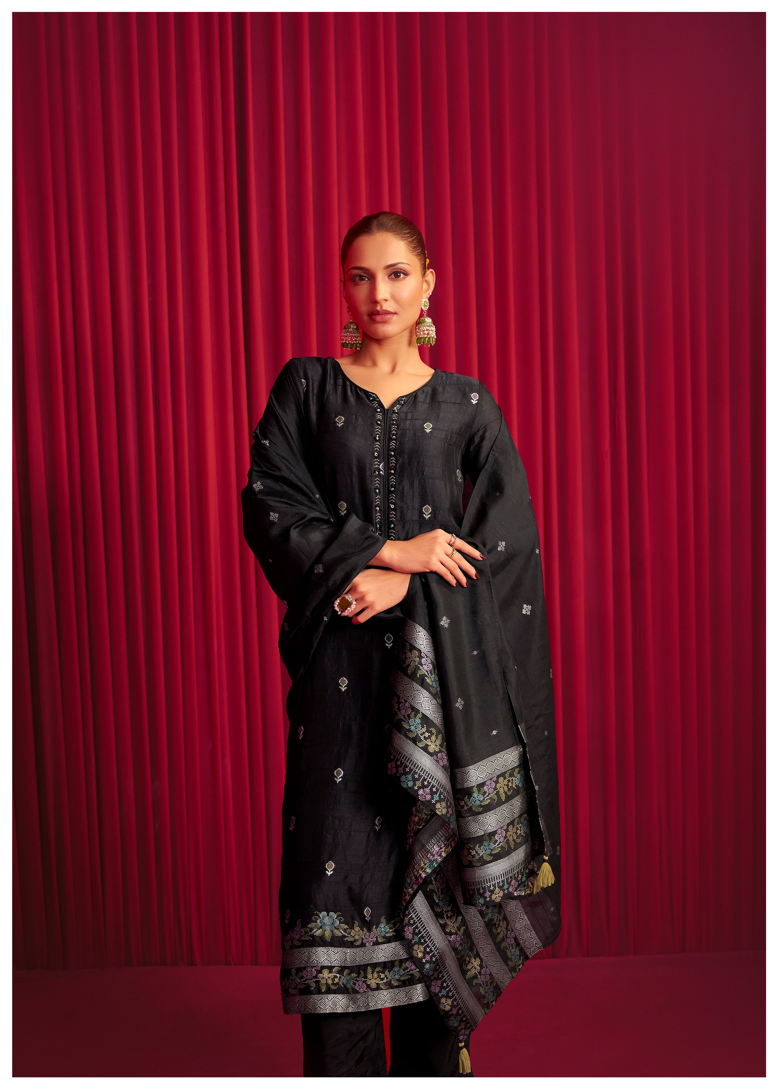 Bhagalpuri Silk Jacquard Set