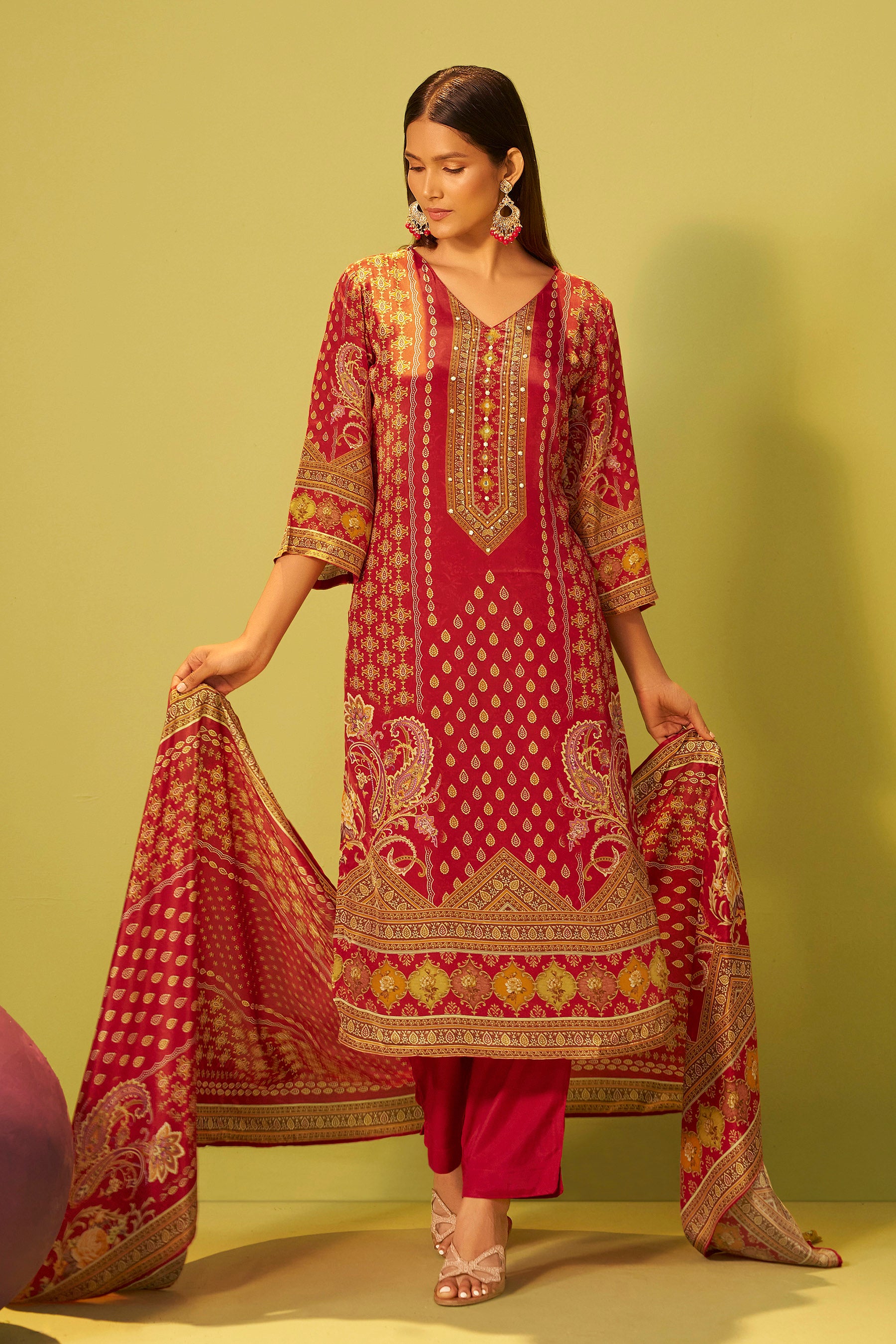 Rich Crepe Silk Kurta Set