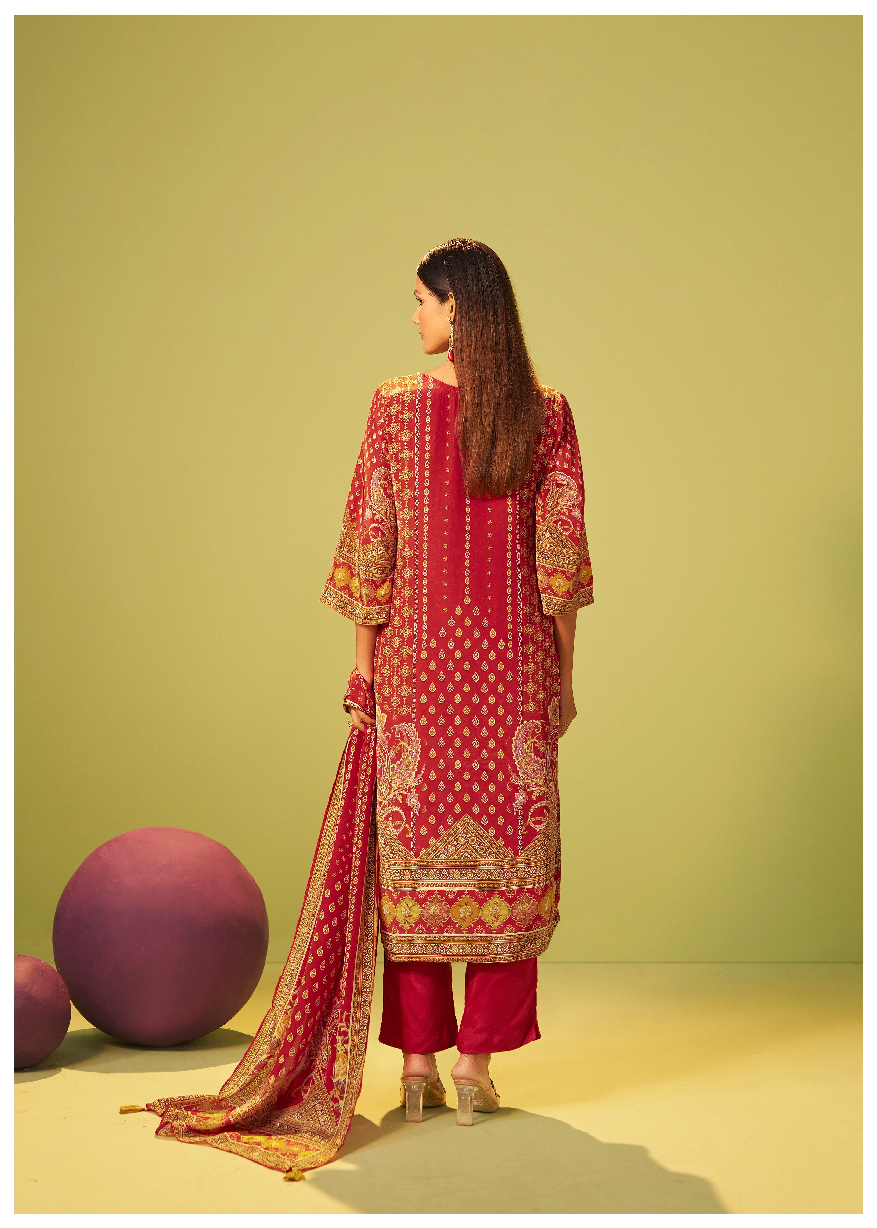 Crepe Silk Kurta Set
