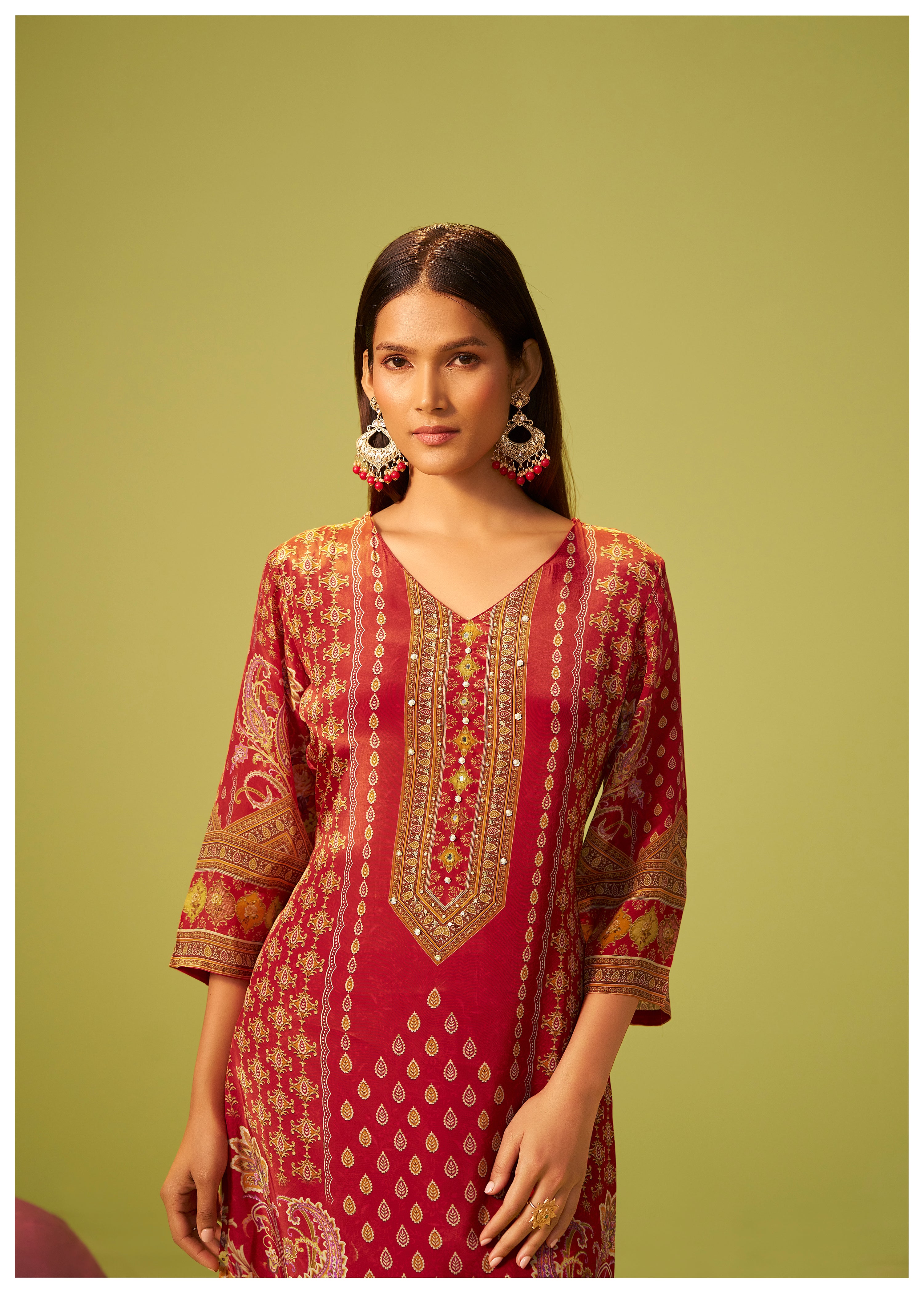 Crepe Silk Kurta Set